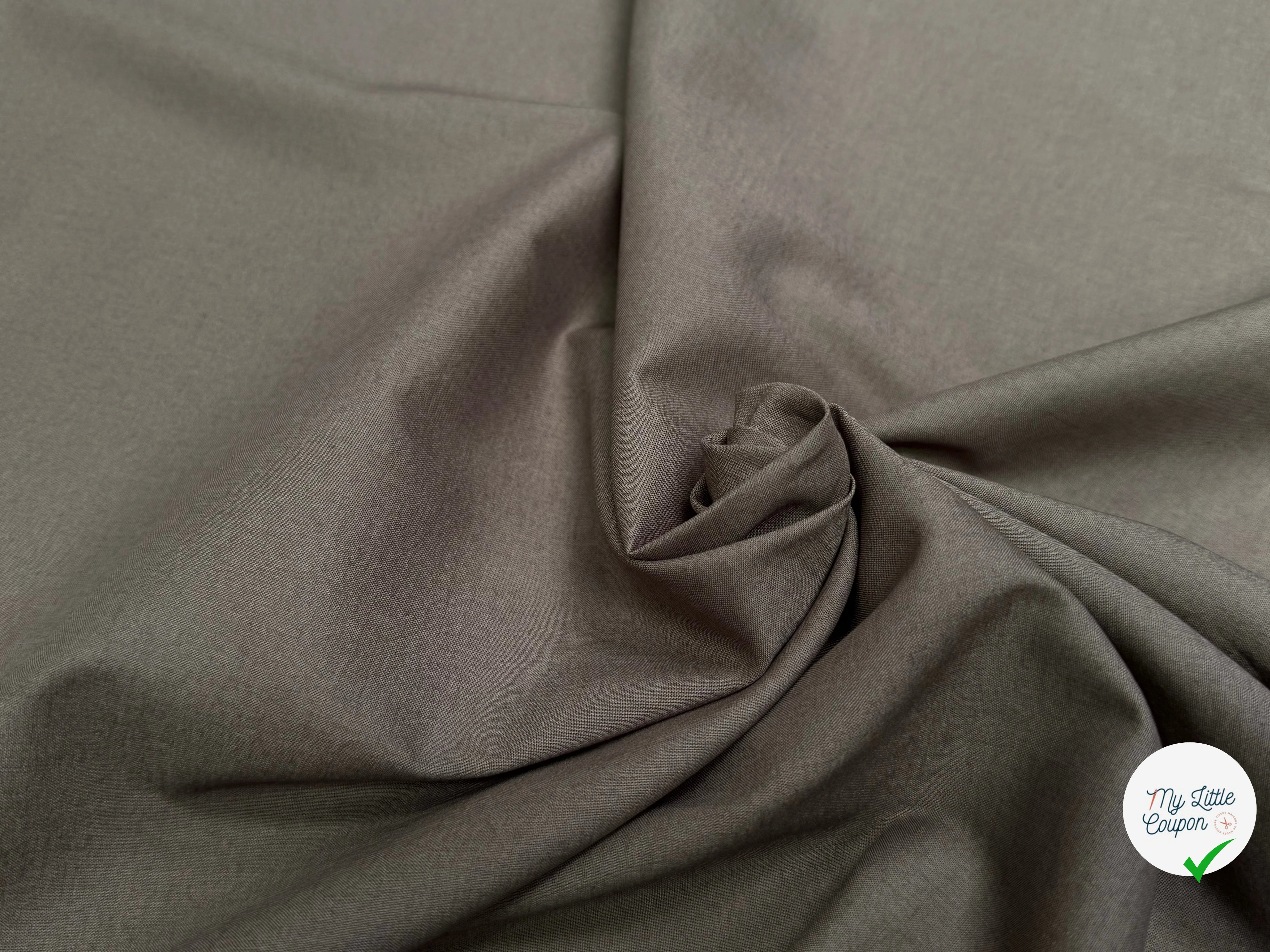 VOILE DE COTON GRIS MARRONNÉ SUBLIME - My Little Coupon
