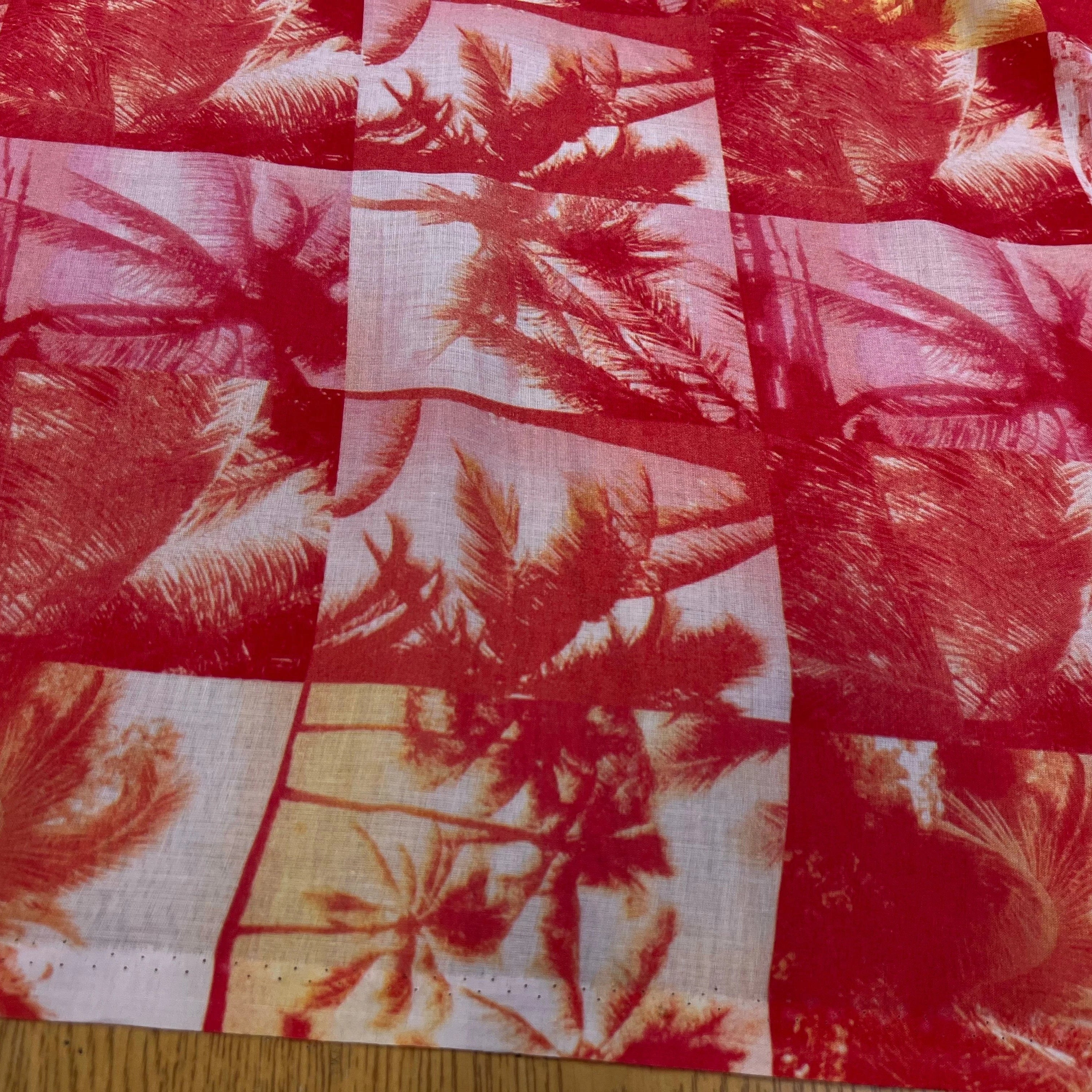 VOILE DE COTON IMPRIMÉ ULTRA DOUX COCOTIERS MULTICOLORES - My Little Coupon