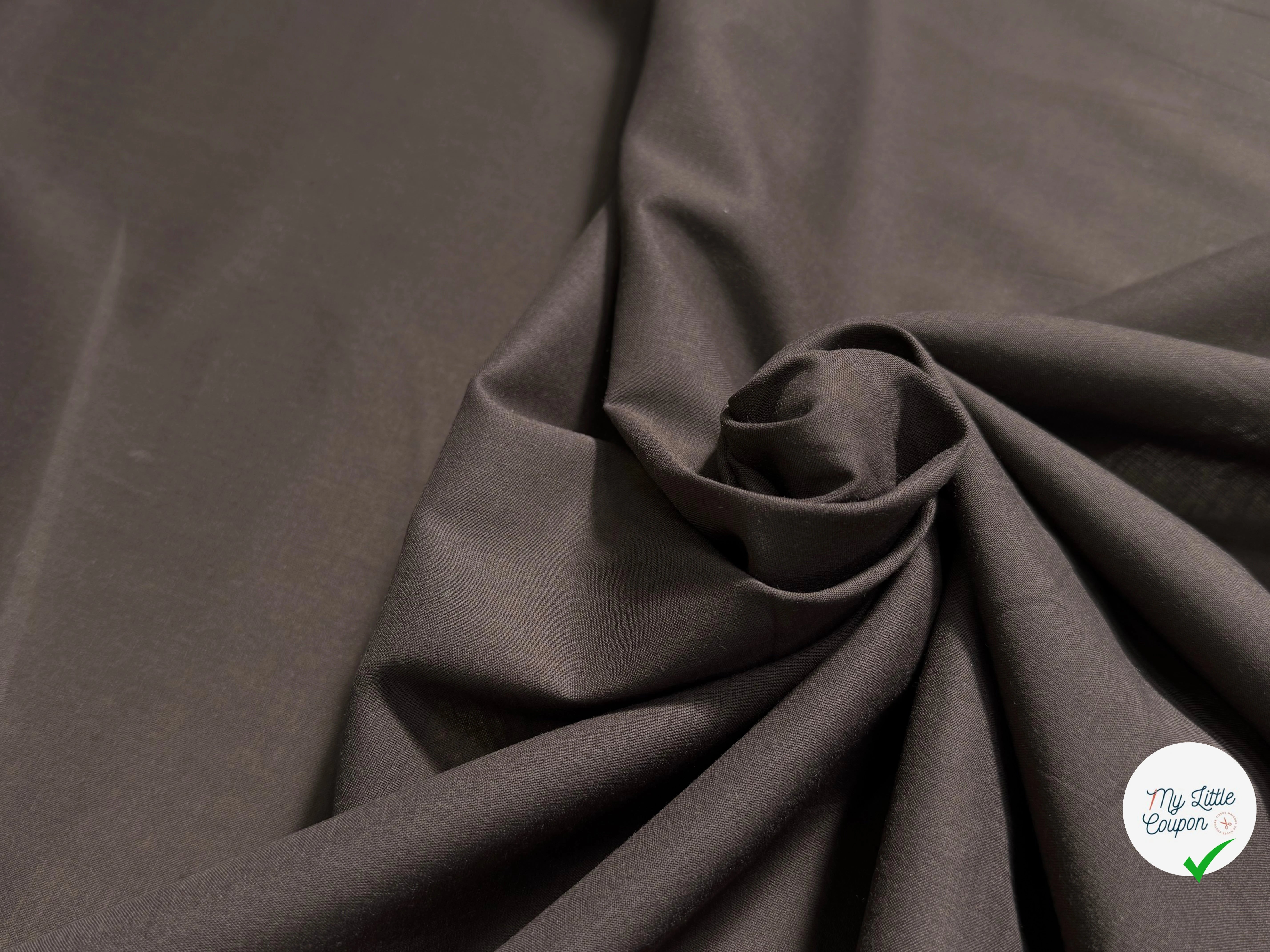VOILE DE COTON MARRON NOISETTE - My Little Coupon