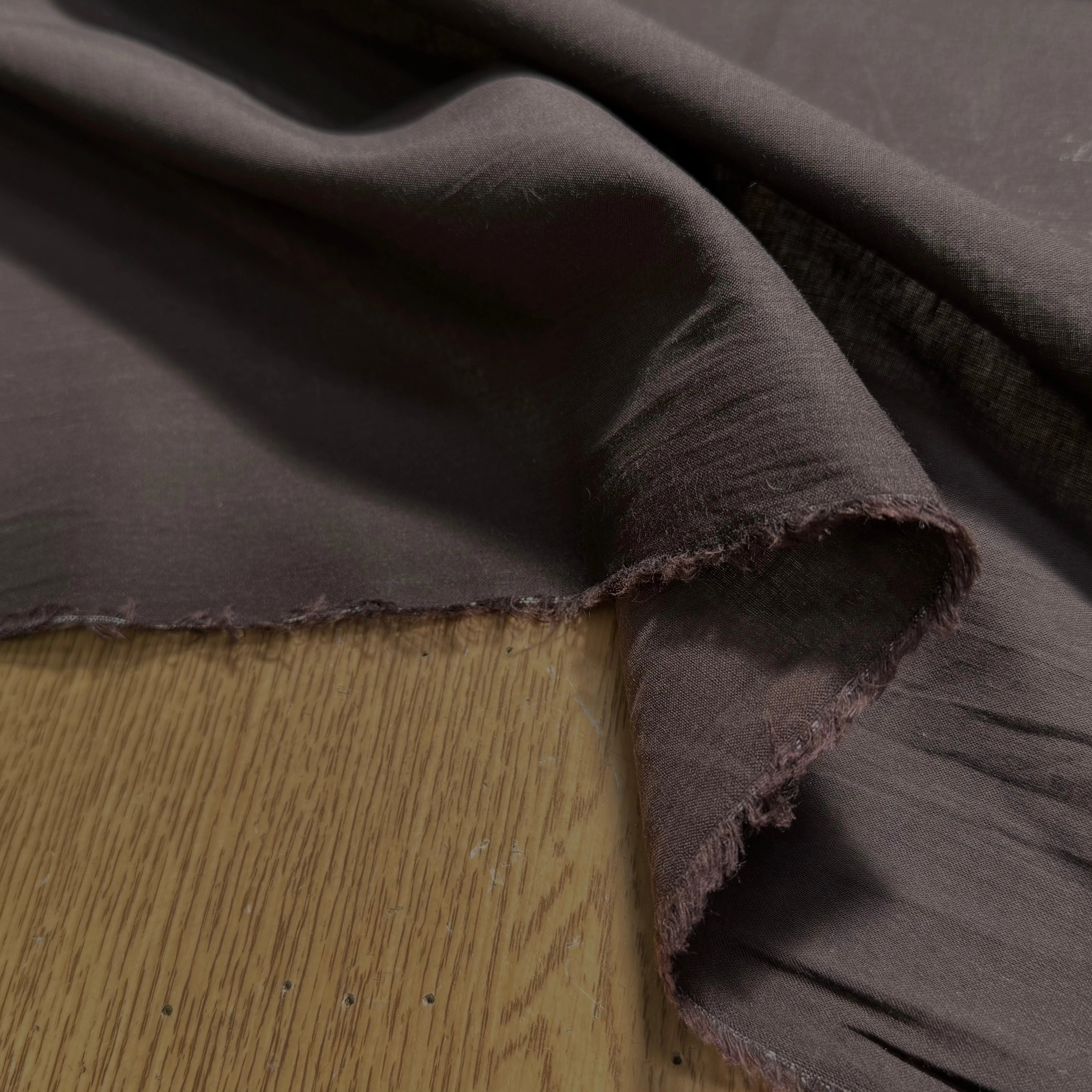 VOILE DE COTON MARRON NOISETTE - My Little Coupon