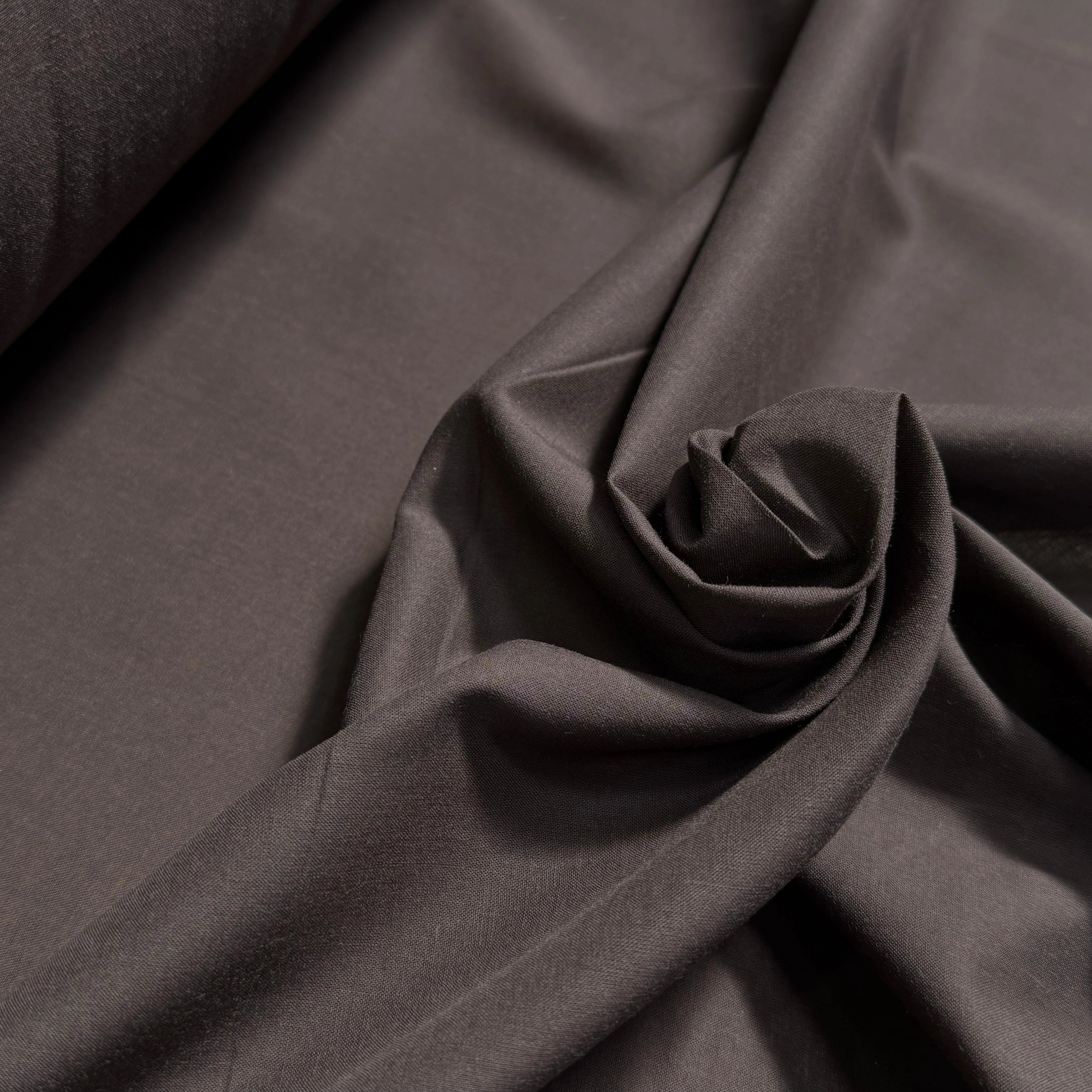 VOILE DE COTON MARRON NOISETTE - My Little Coupon