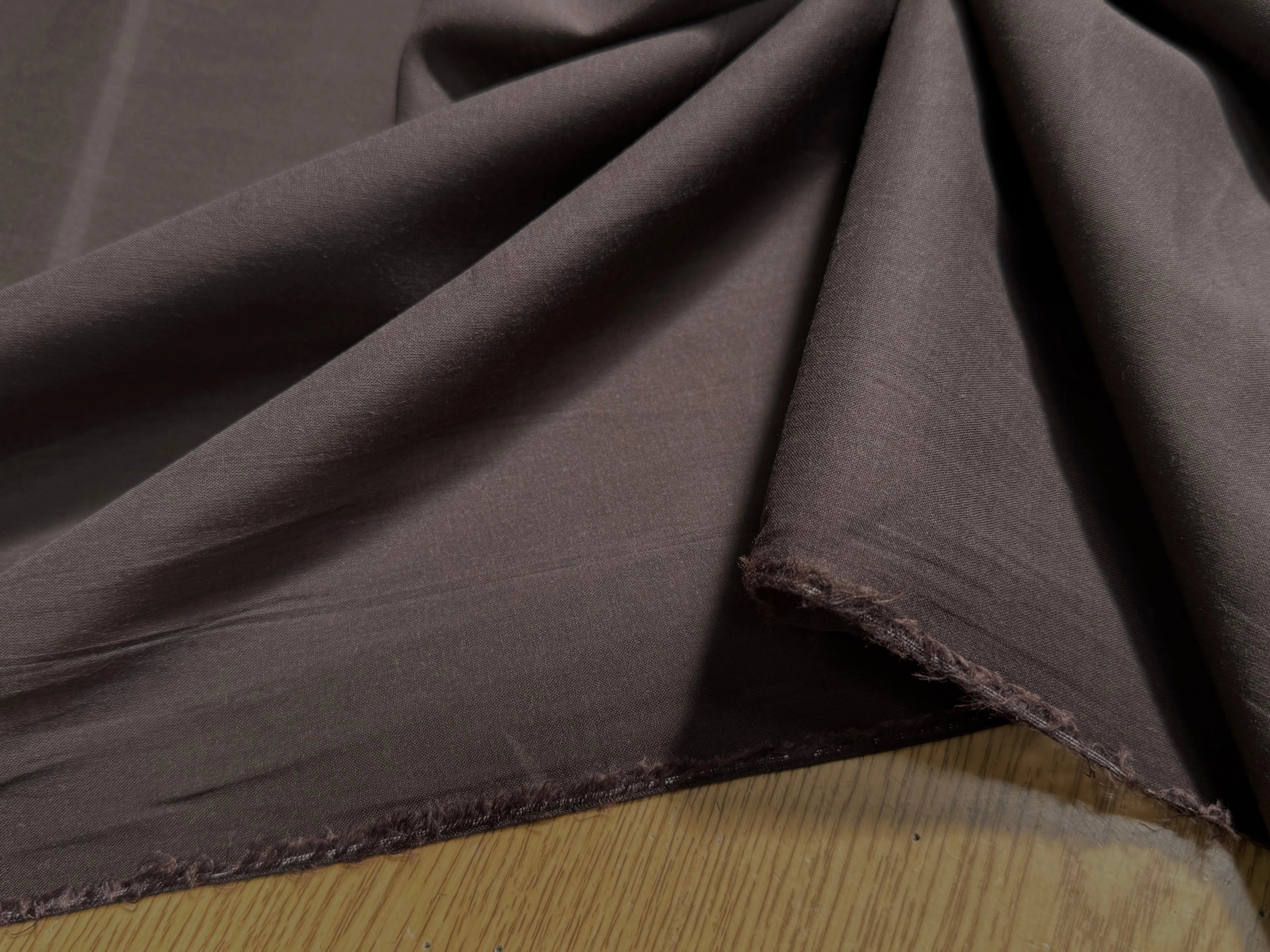 VOILE DE COTON MARRON NOISETTE - My Little Coupon