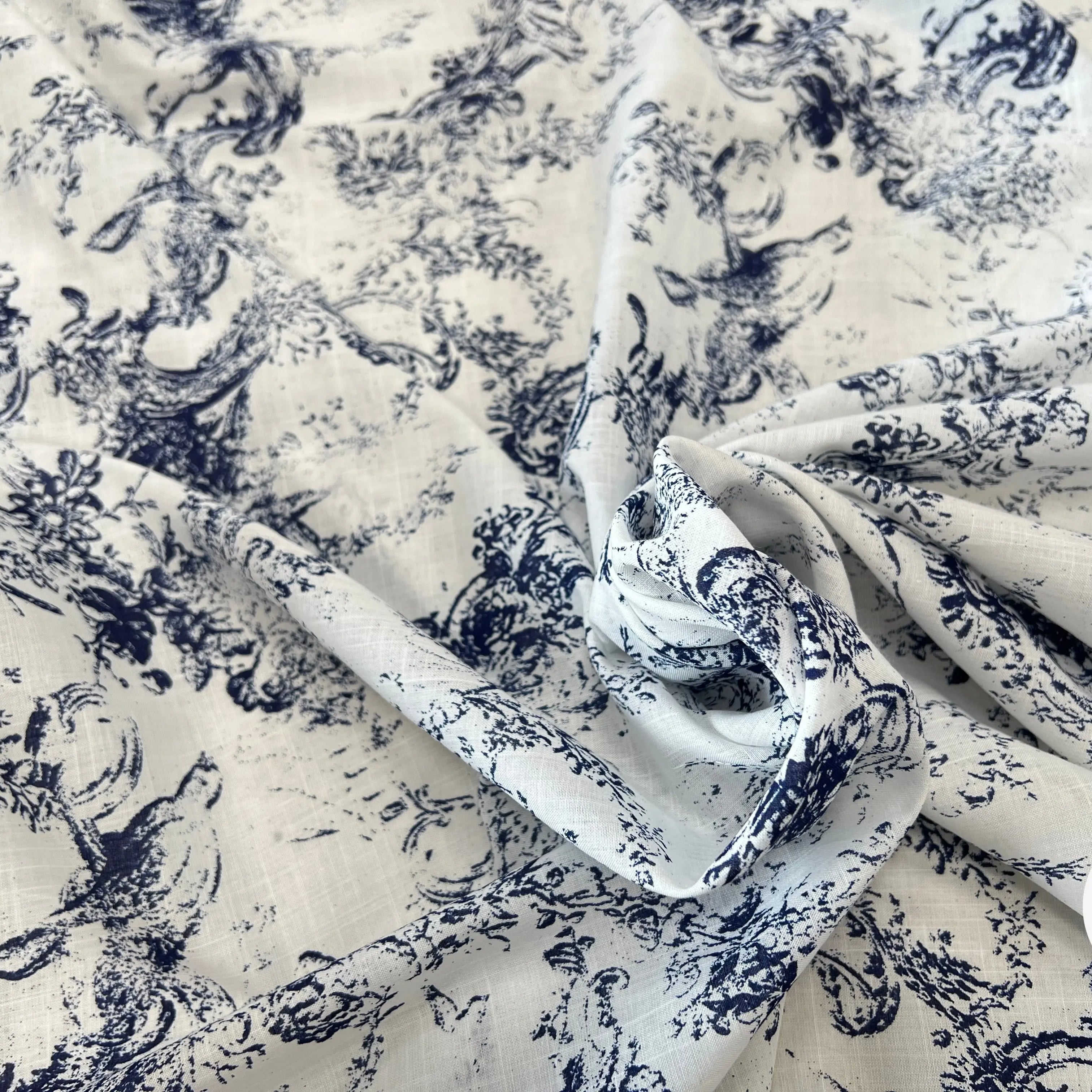 VOILE DE COTON MARVIN 150CM IMPRIMÉ FLEURS - My Little Coupon