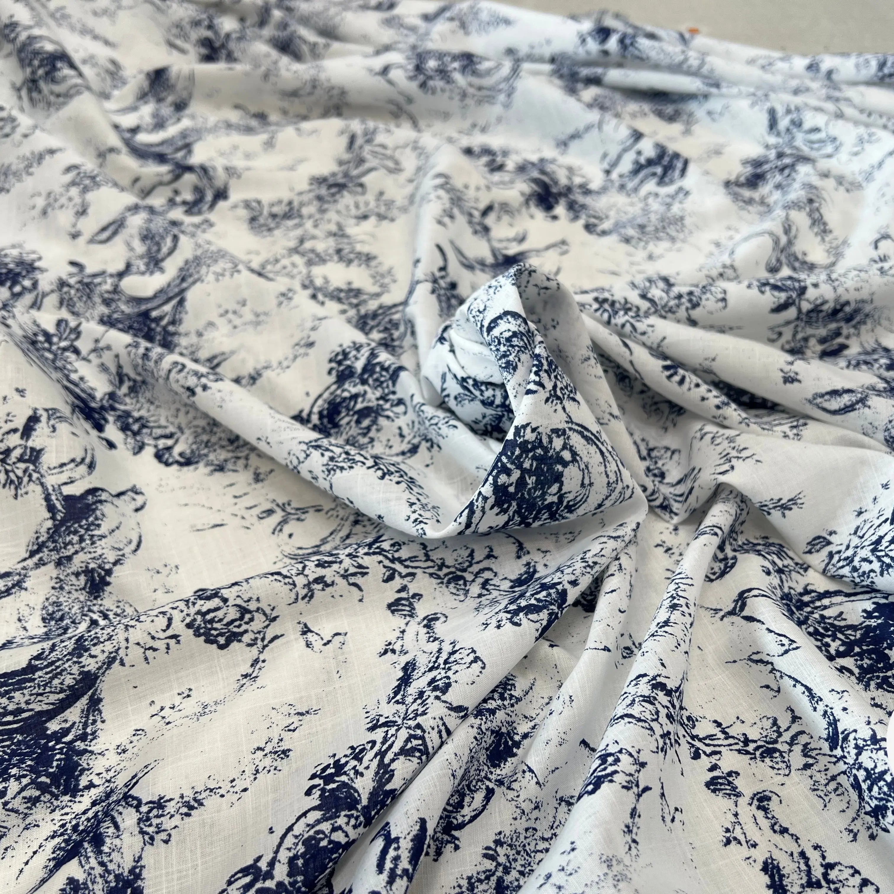 VOILE DE COTON MARVIN 150CM IMPRIMÉ FLEURS - My Little Coupon