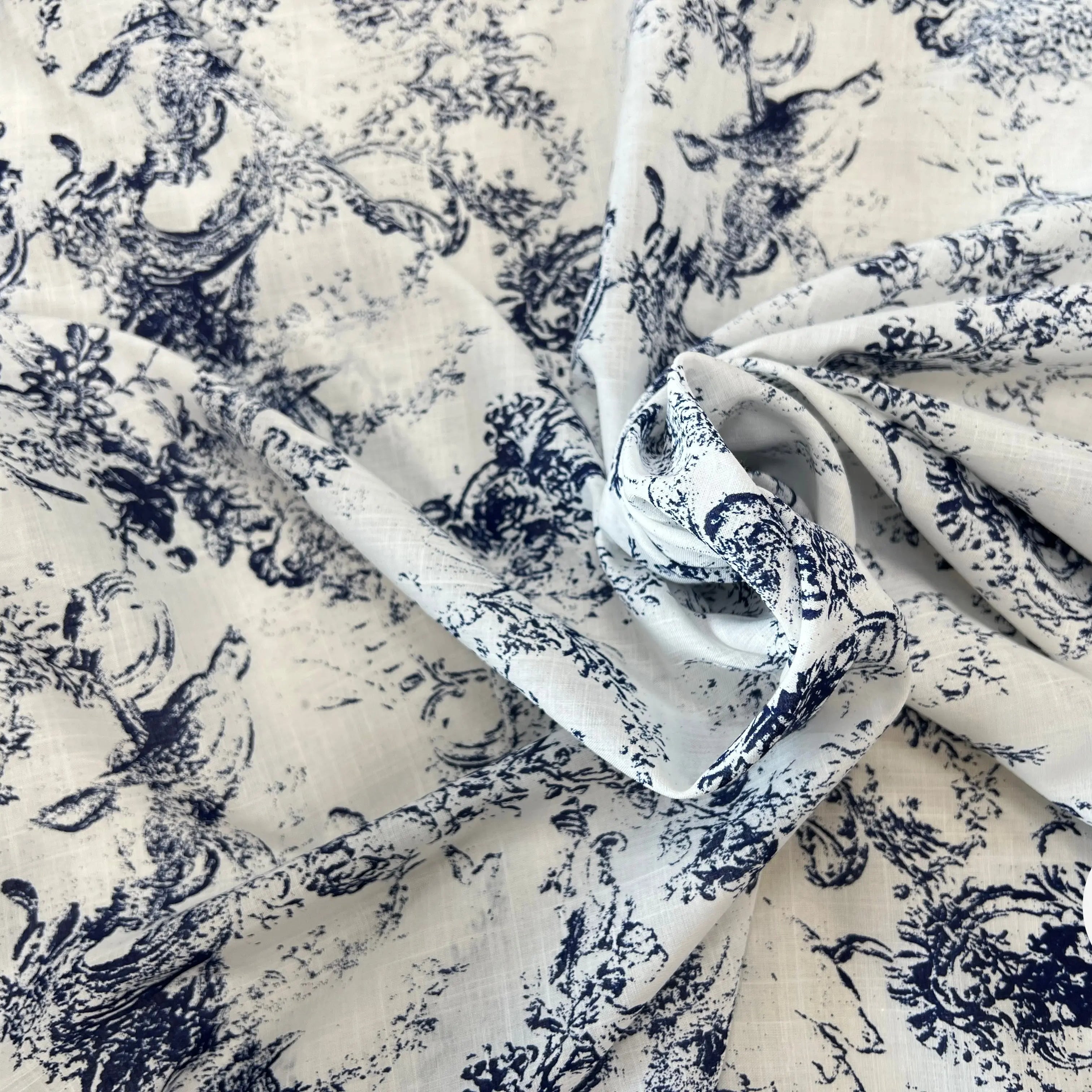 VOILE DE COTON MARVIN 150CM IMPRIMÉ FLEURS - My Little Coupon