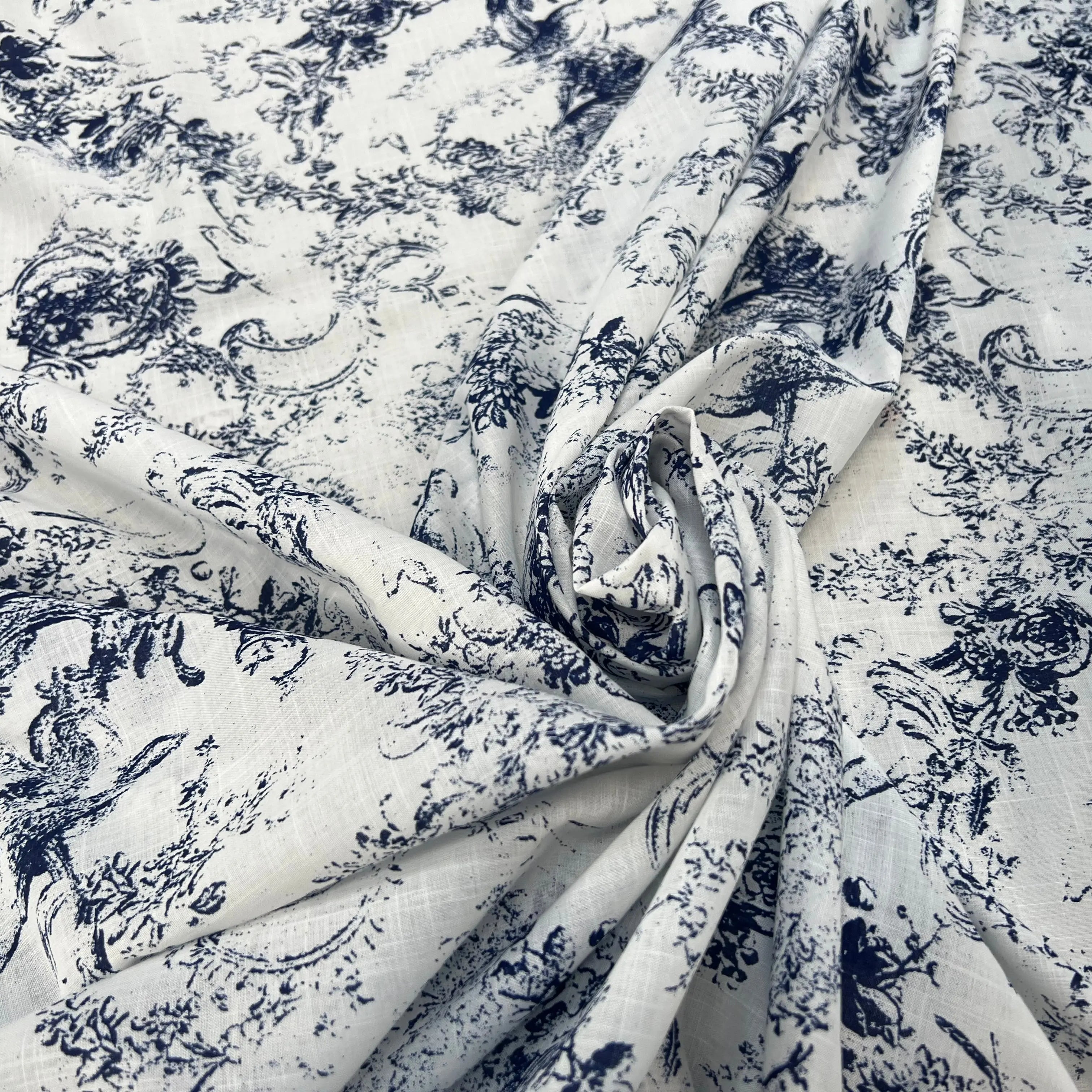 VOILE DE COTON MARVIN 150CM IMPRIMÉ FLEURS - My Little Coupon