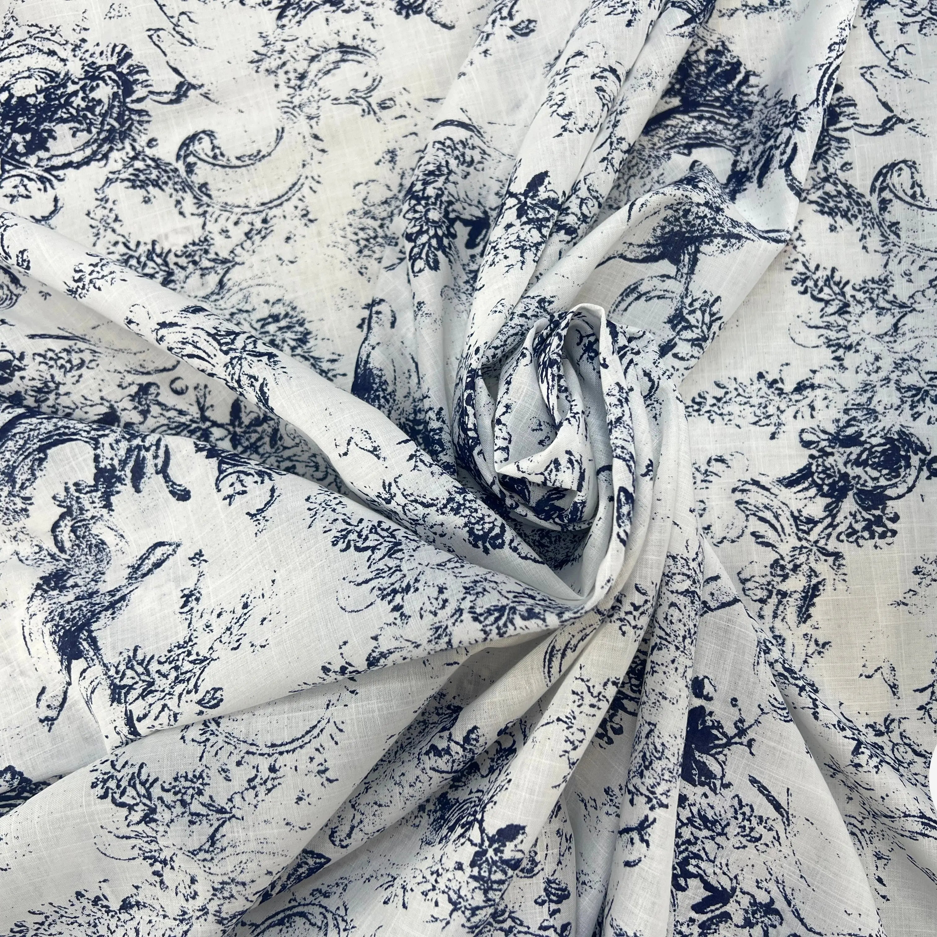 VOILE DE COTON MARVIN 150CM IMPRIMÉ FLEURS - My Little Coupon