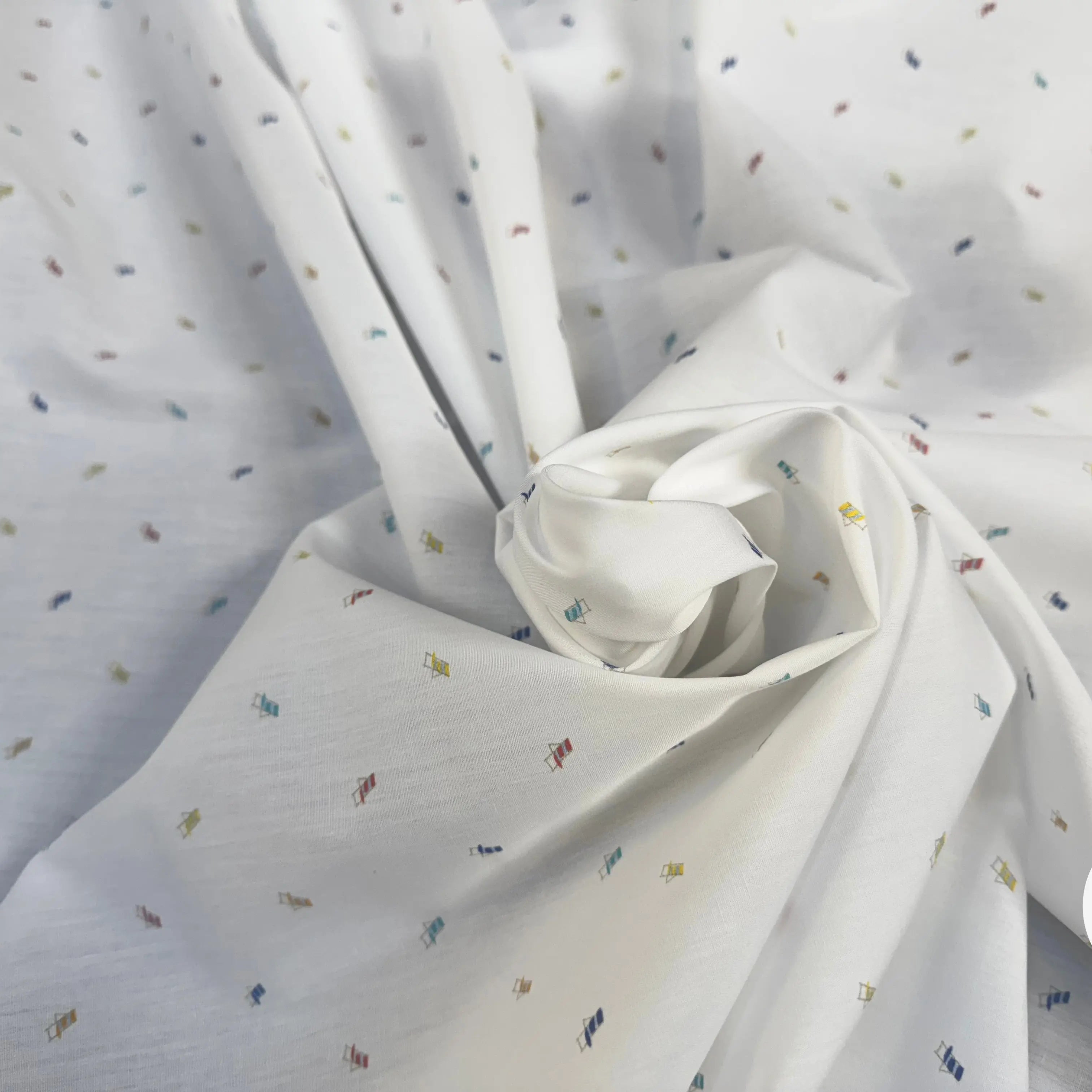 VOILE DE COTON MOTIF PETITS TRANSATS - My Little Coupon