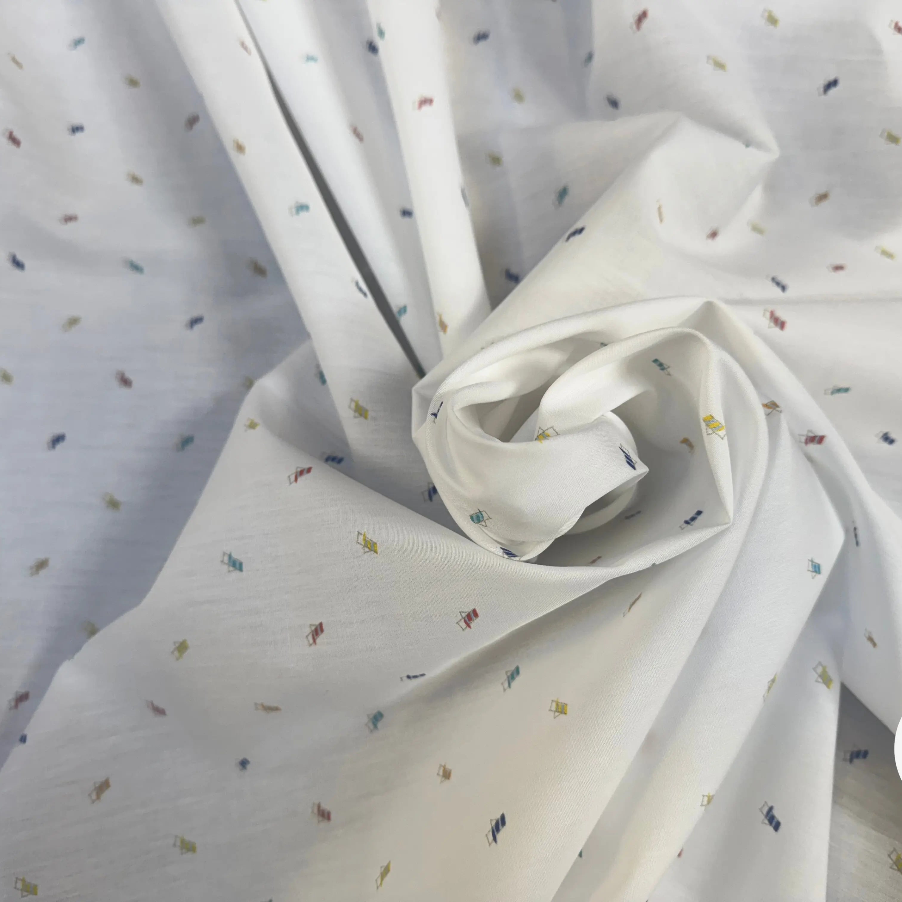 VOILE DE COTON MOTIF PETITS TRANSATS - My Little Coupon