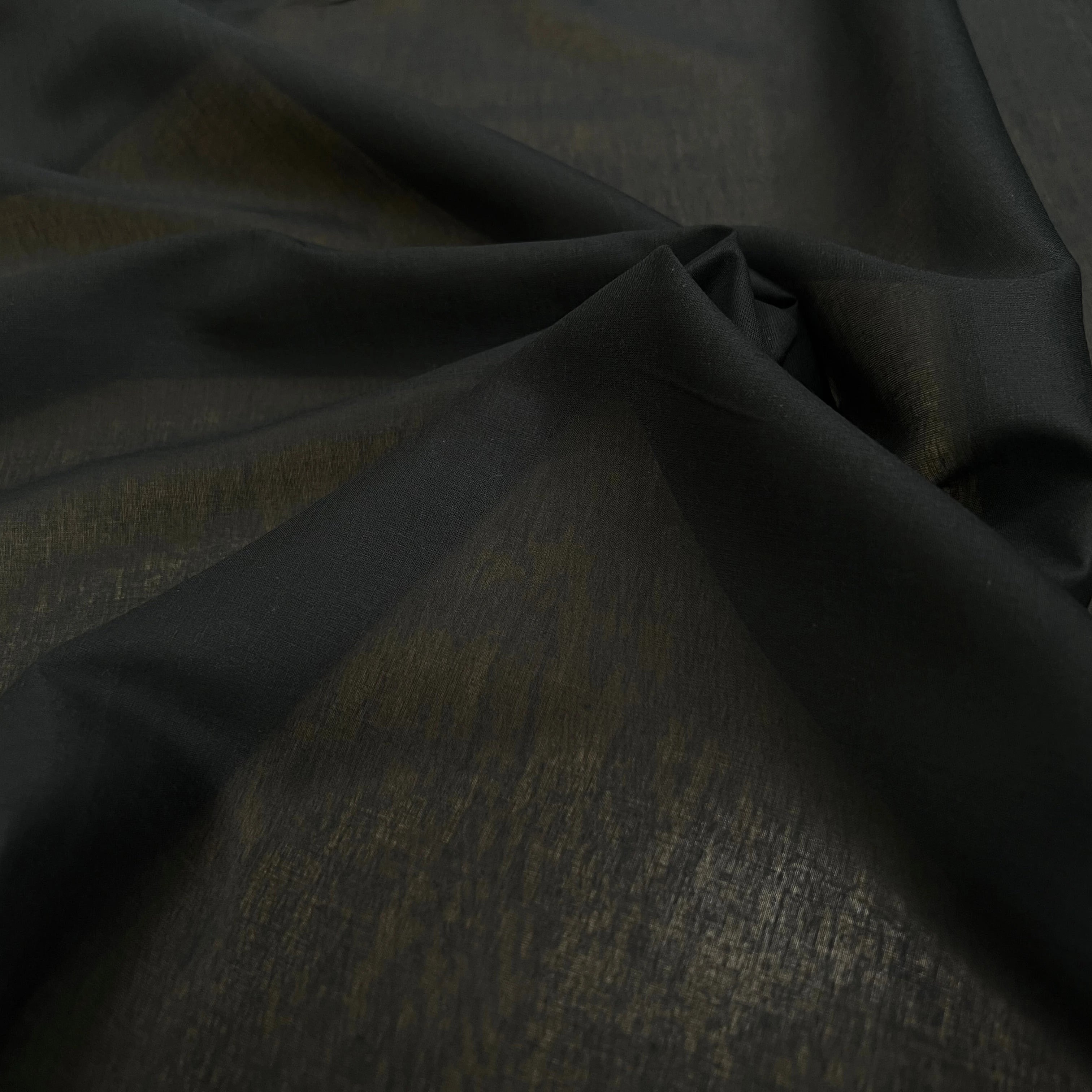 VOILE DE COTON NOIR FOND DE POCHE - My Little Coupon