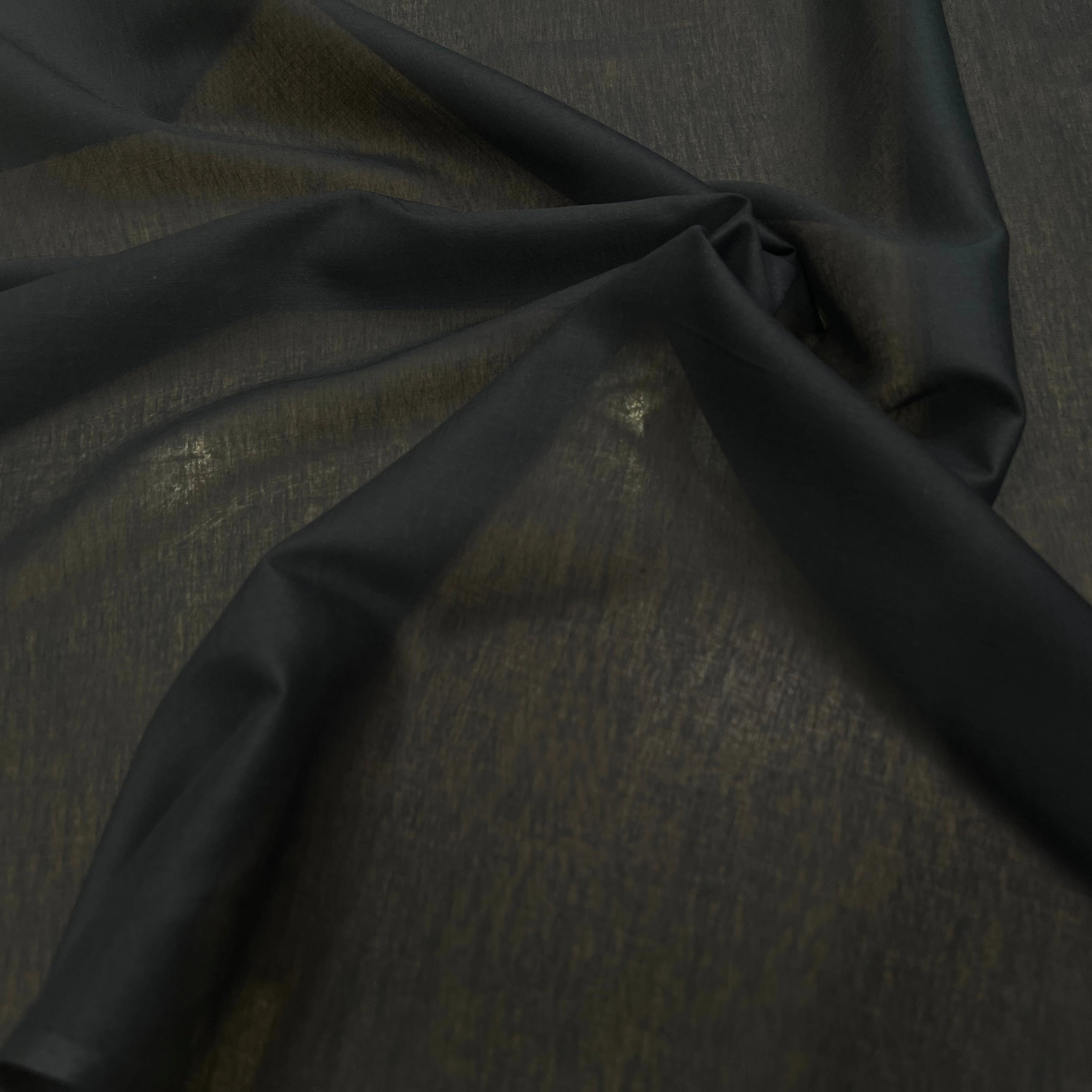 VOILE DE COTON NOIR FOND DE POCHE - My Little Coupon