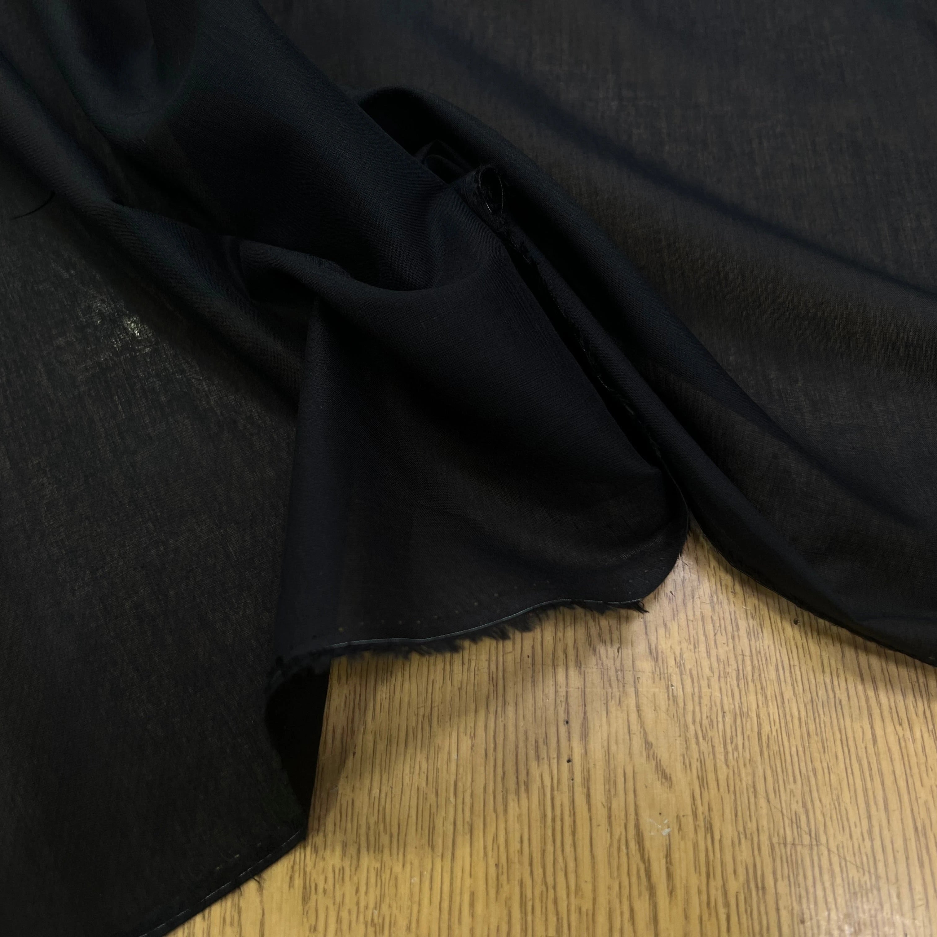 VOILE DE COTON NOIR FOND DE POCHE - My Little Coupon