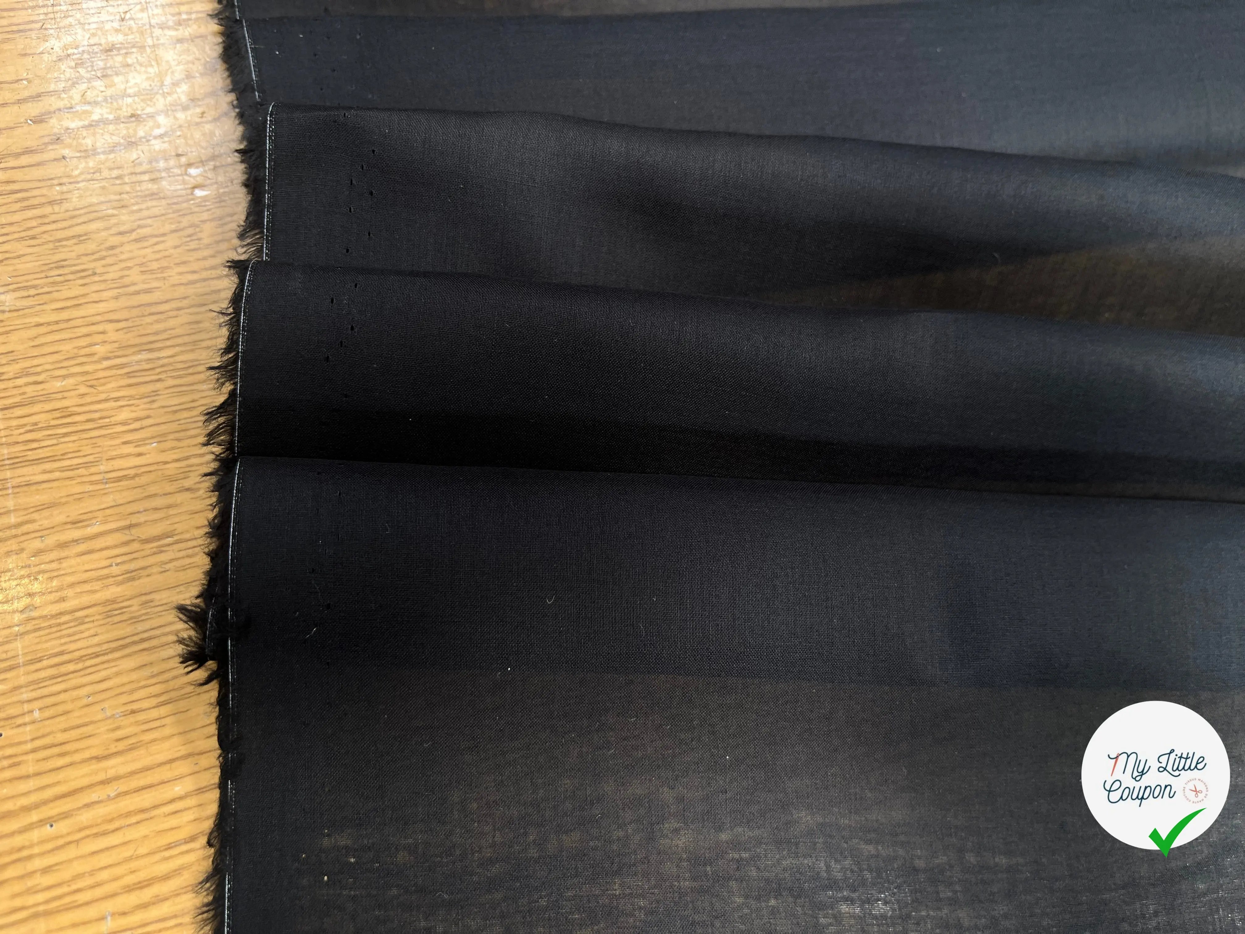 VOILE DE COTON NOIR SOUPLE - My Little Coupon