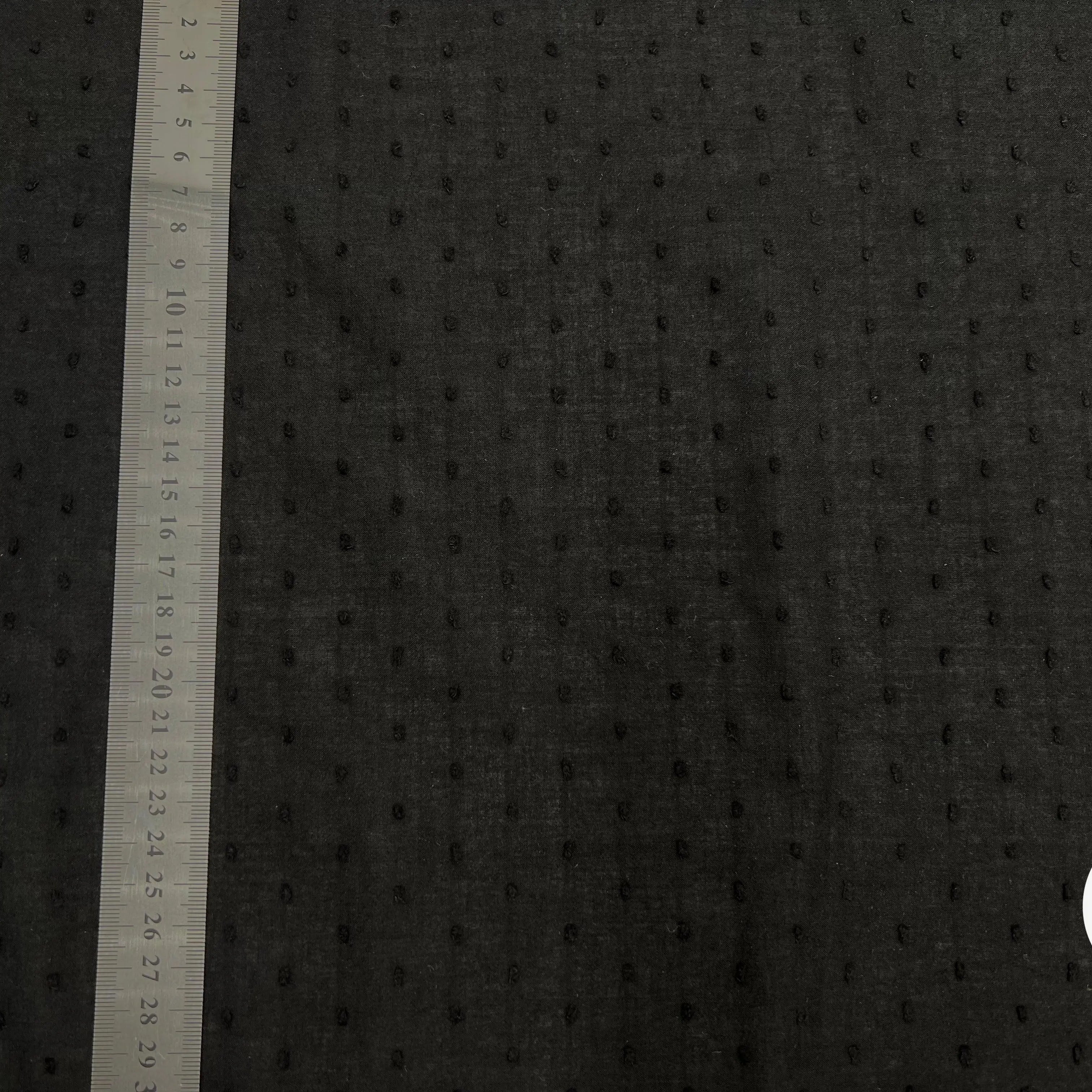 VOILE DE COTON PLUMETIS NOIR - My Little Coupon - tissu - coudre