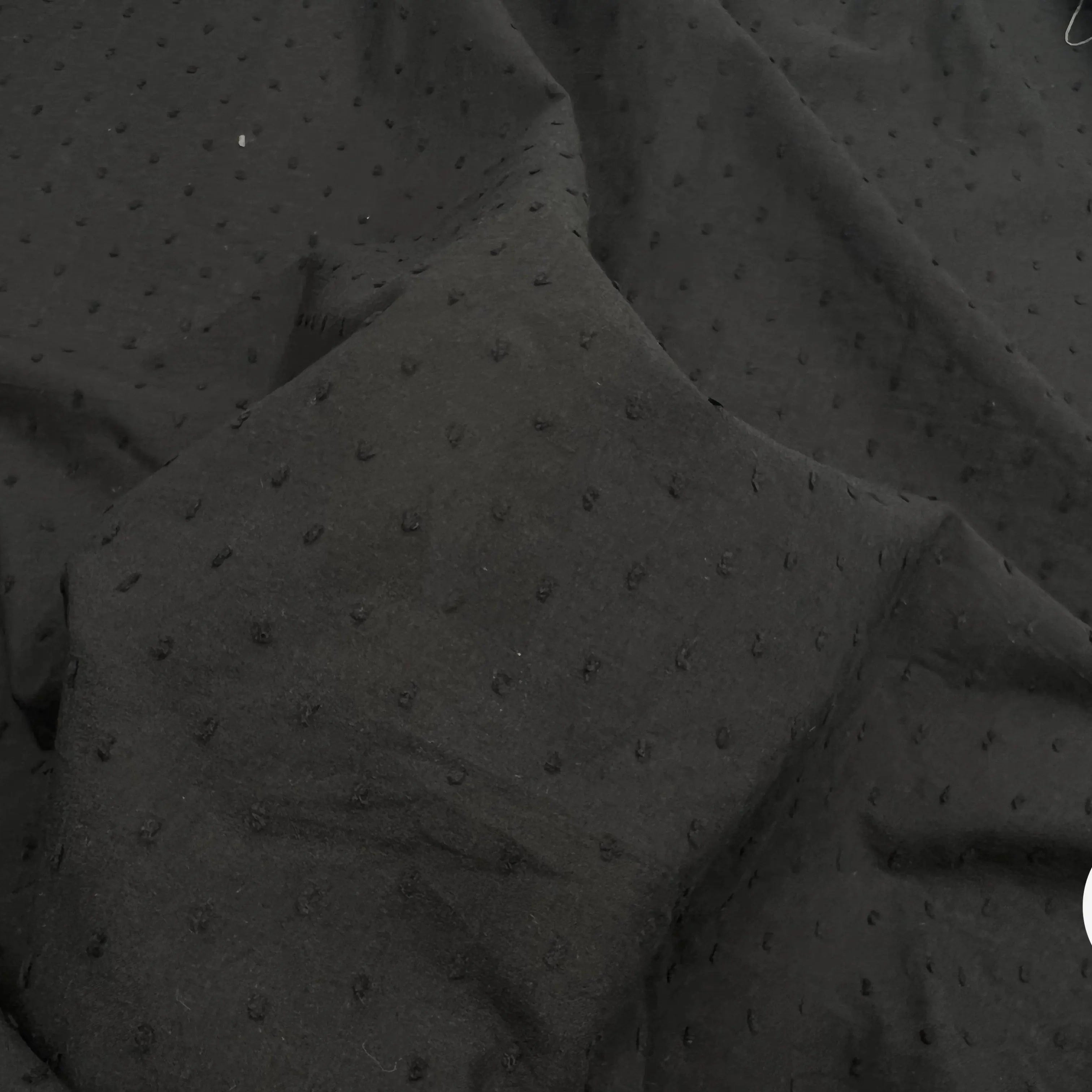 VOILE DE COTON PLUMETIS NOIR - My Little Coupon - tissu - coudre