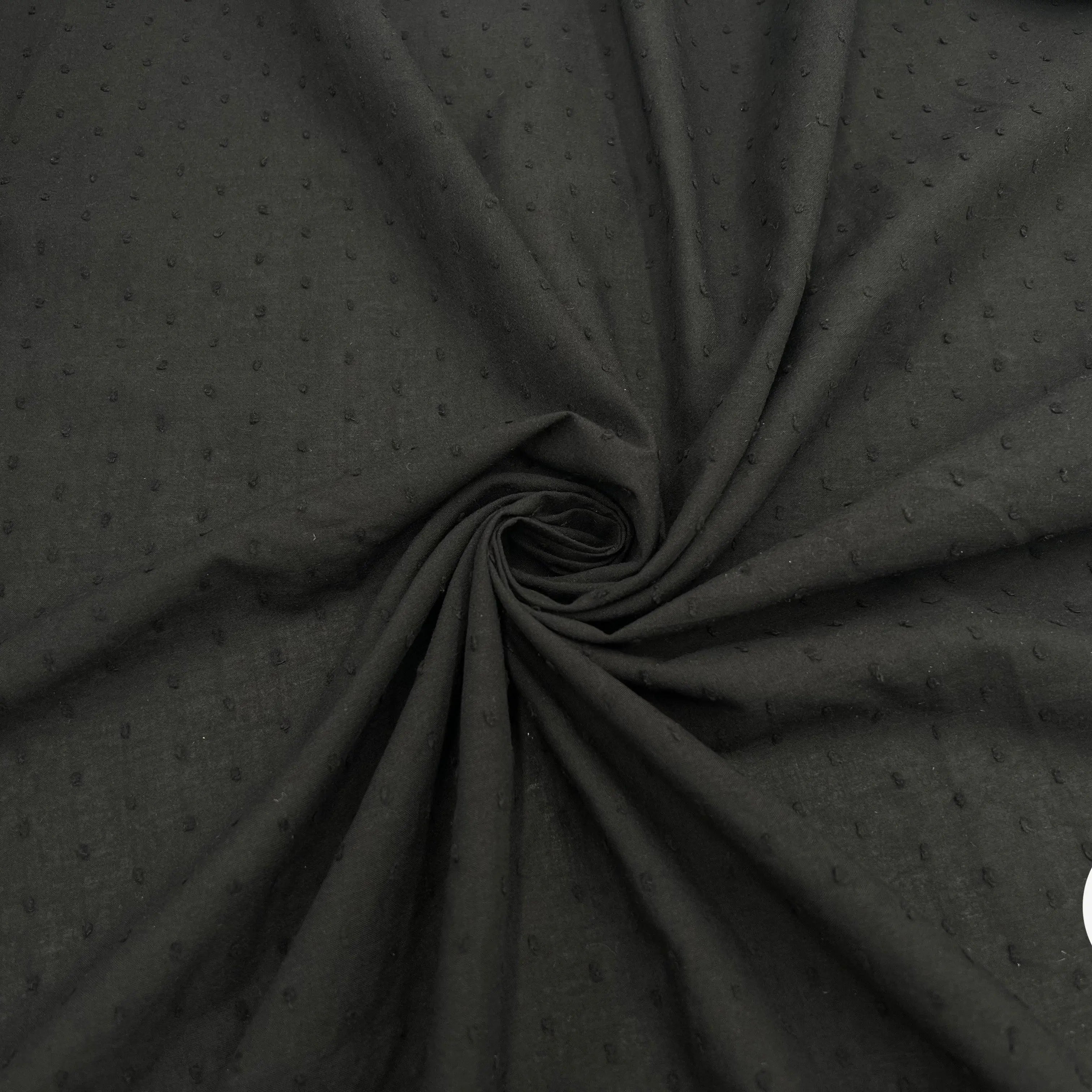 VOILE DE COTON PLUMETIS NOIR - My Little Coupon - tissu - coudre