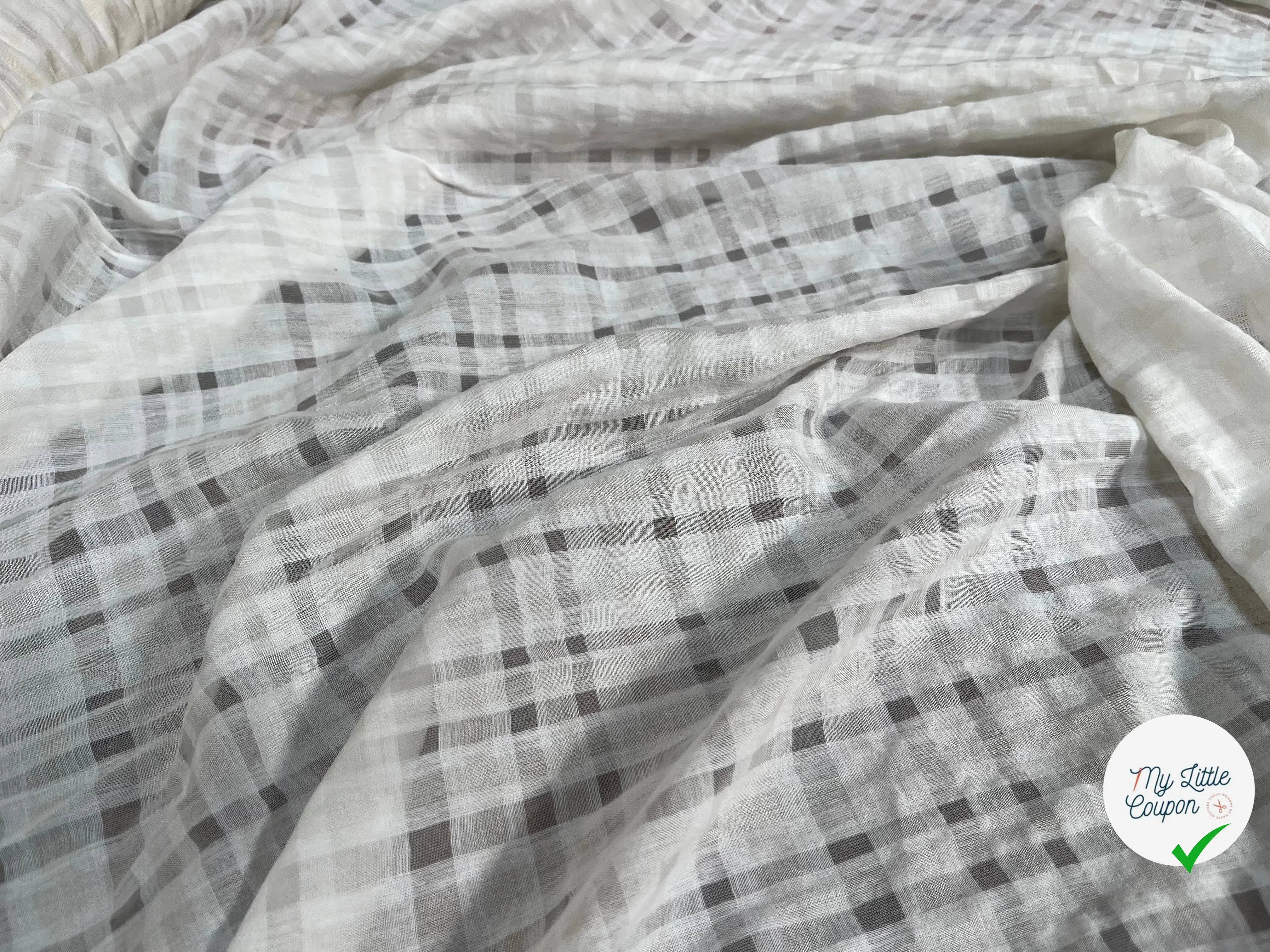 VOILE DE COTON QUADRILLÉ - My Little Coupon