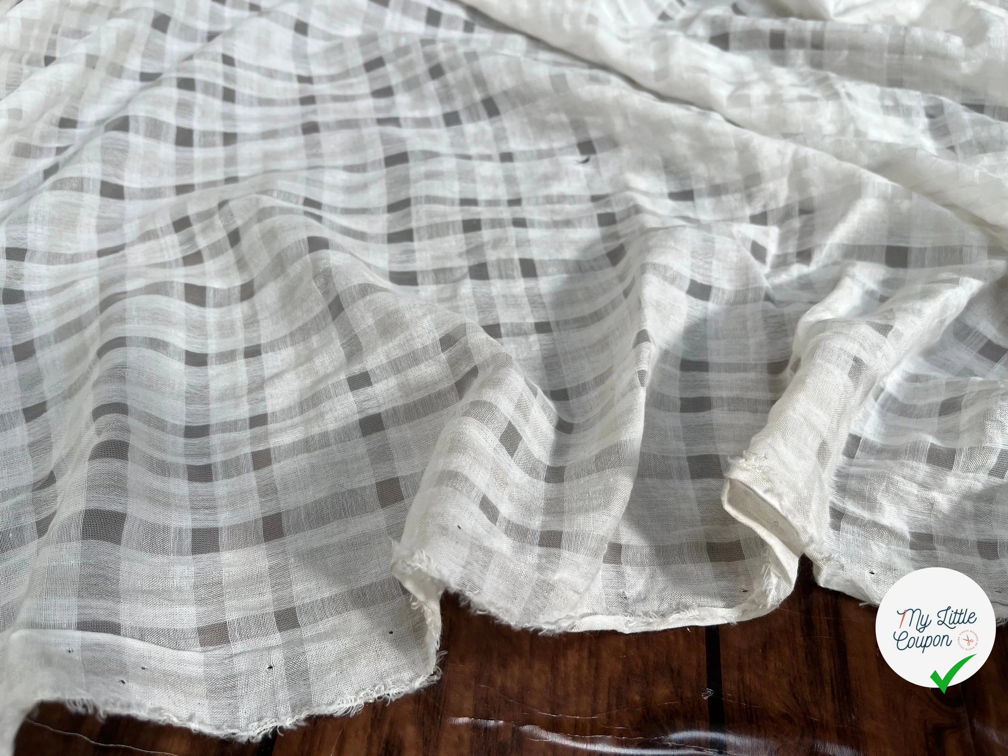 VOILE DE COTON QUADRILLÉ - My Little Coupon
