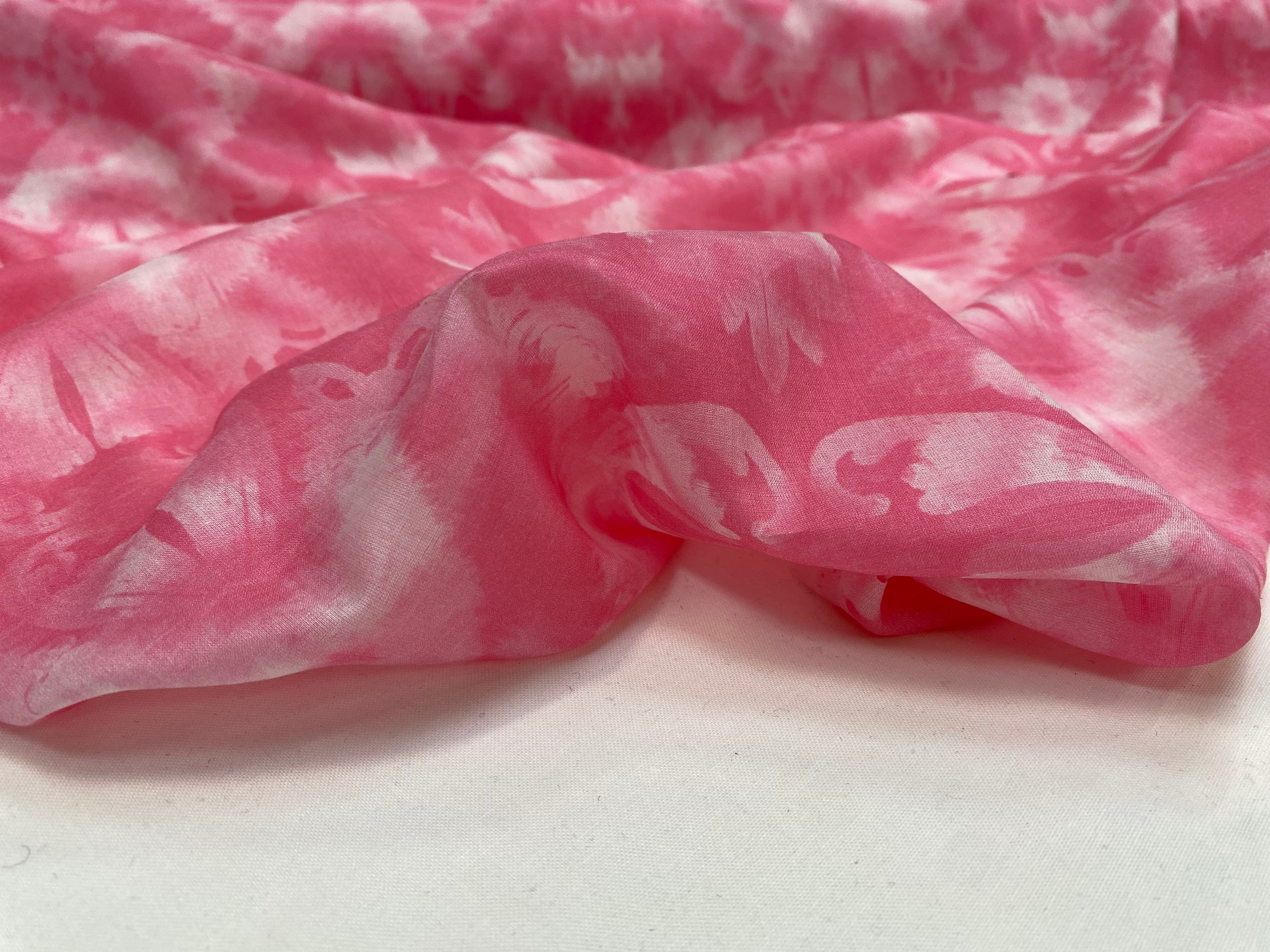 VOILE DE COTON ROSE BARBE À PAPA ÉMERISÉ - My Little Coupon