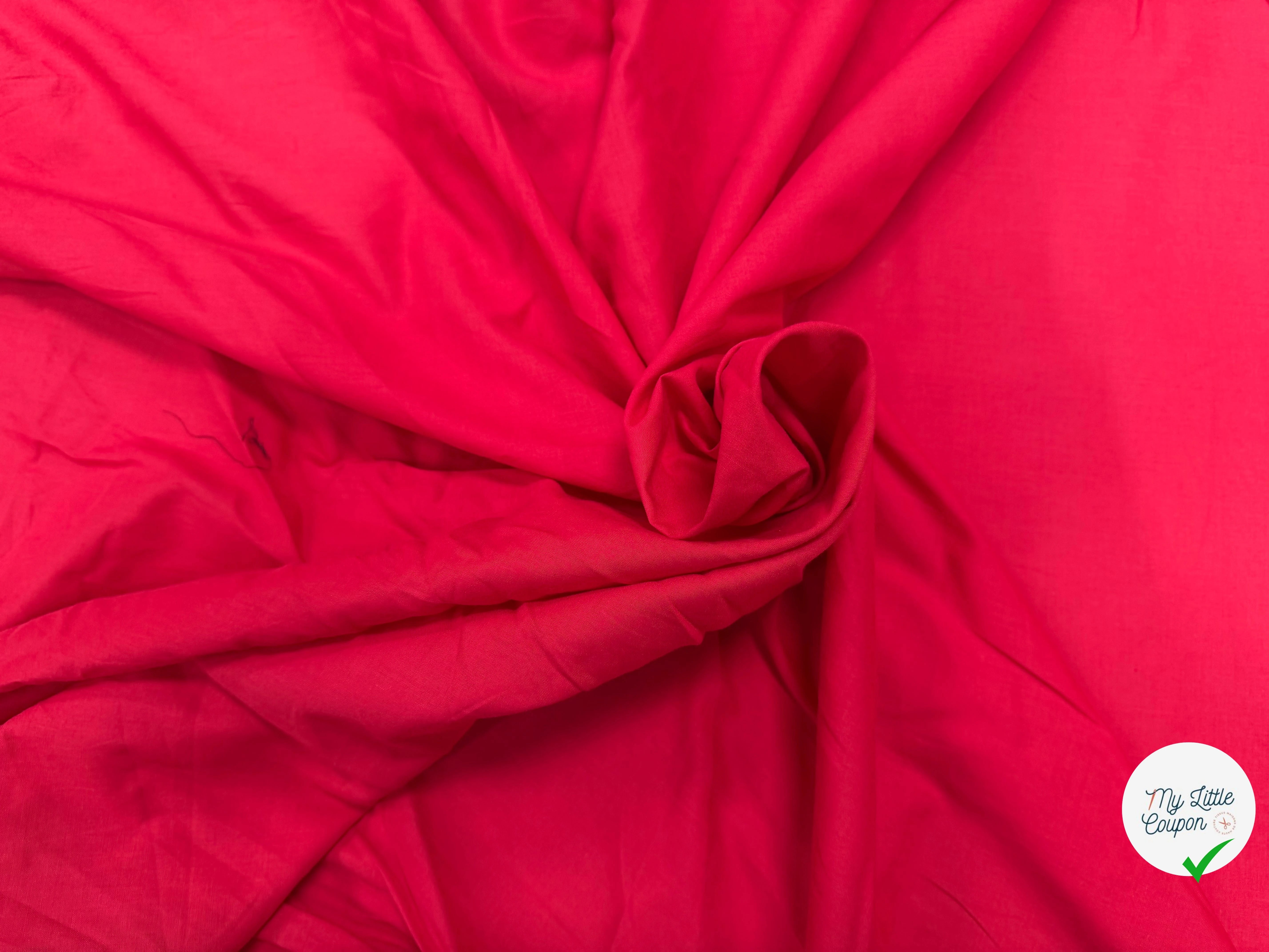 VOILE DE COTON ROUGE BELLE DENSITÉ - My Little Coupon