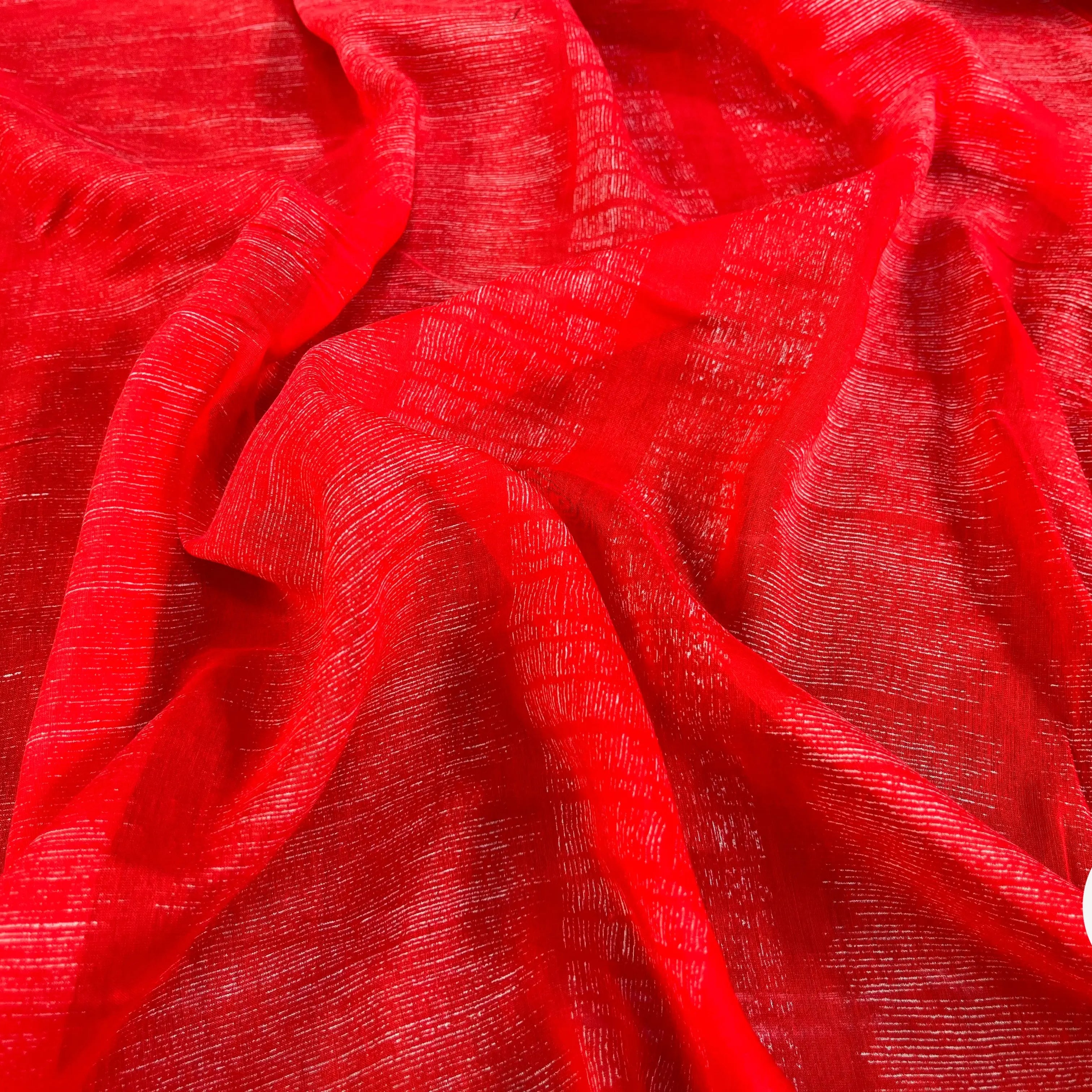 VOILE DE COTON ROUGE BLANC - My Little Coupon