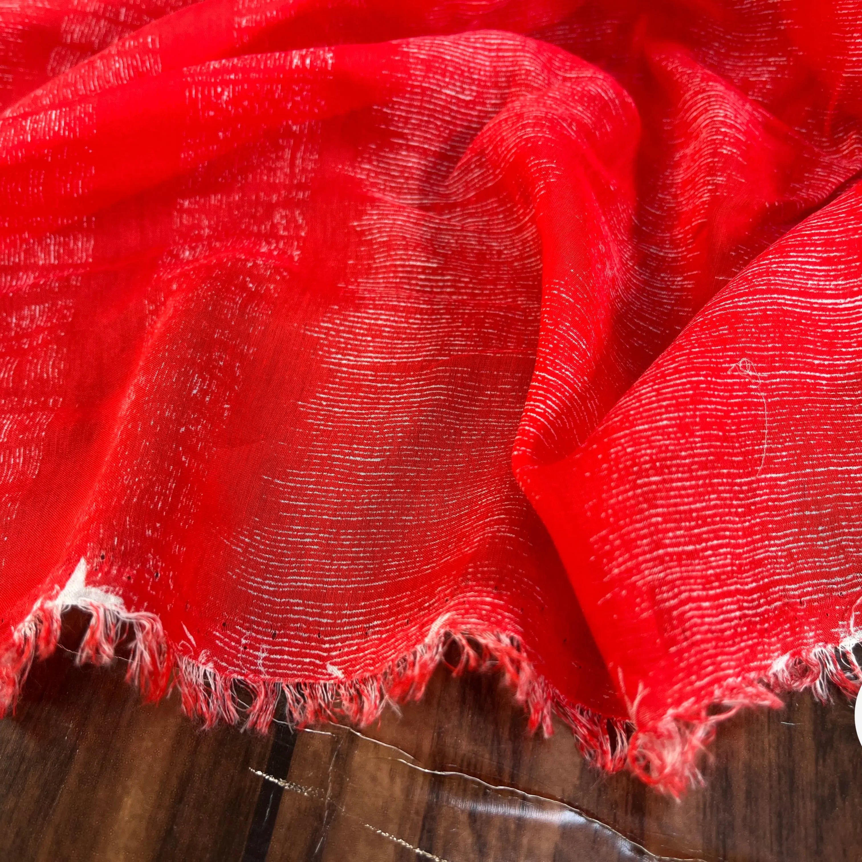 VOILE DE COTON ROUGE BLANC - My Little Coupon