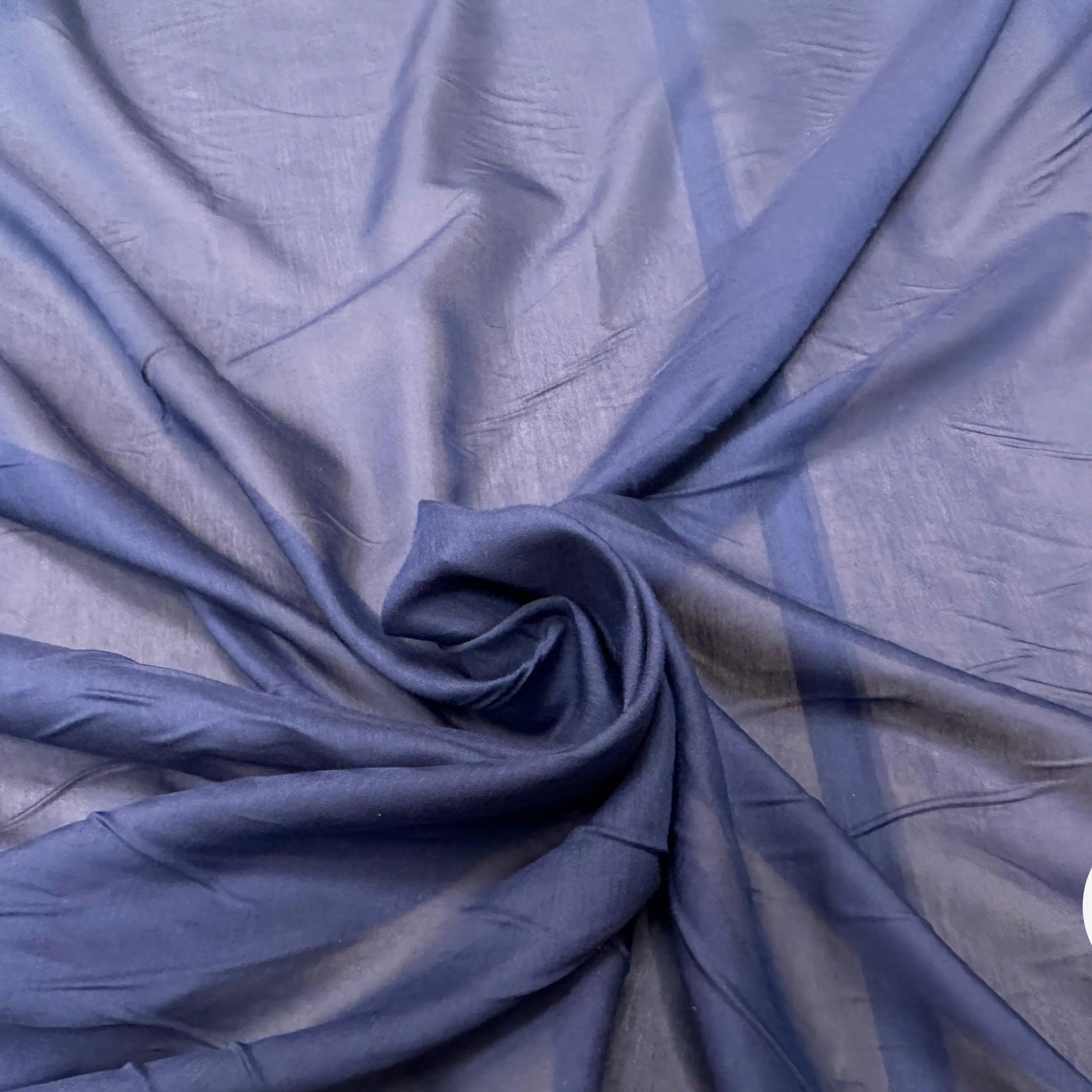 VOILE DE COTON SOIE BLEU MARINE ULTRA DOUX - My Little Coupon