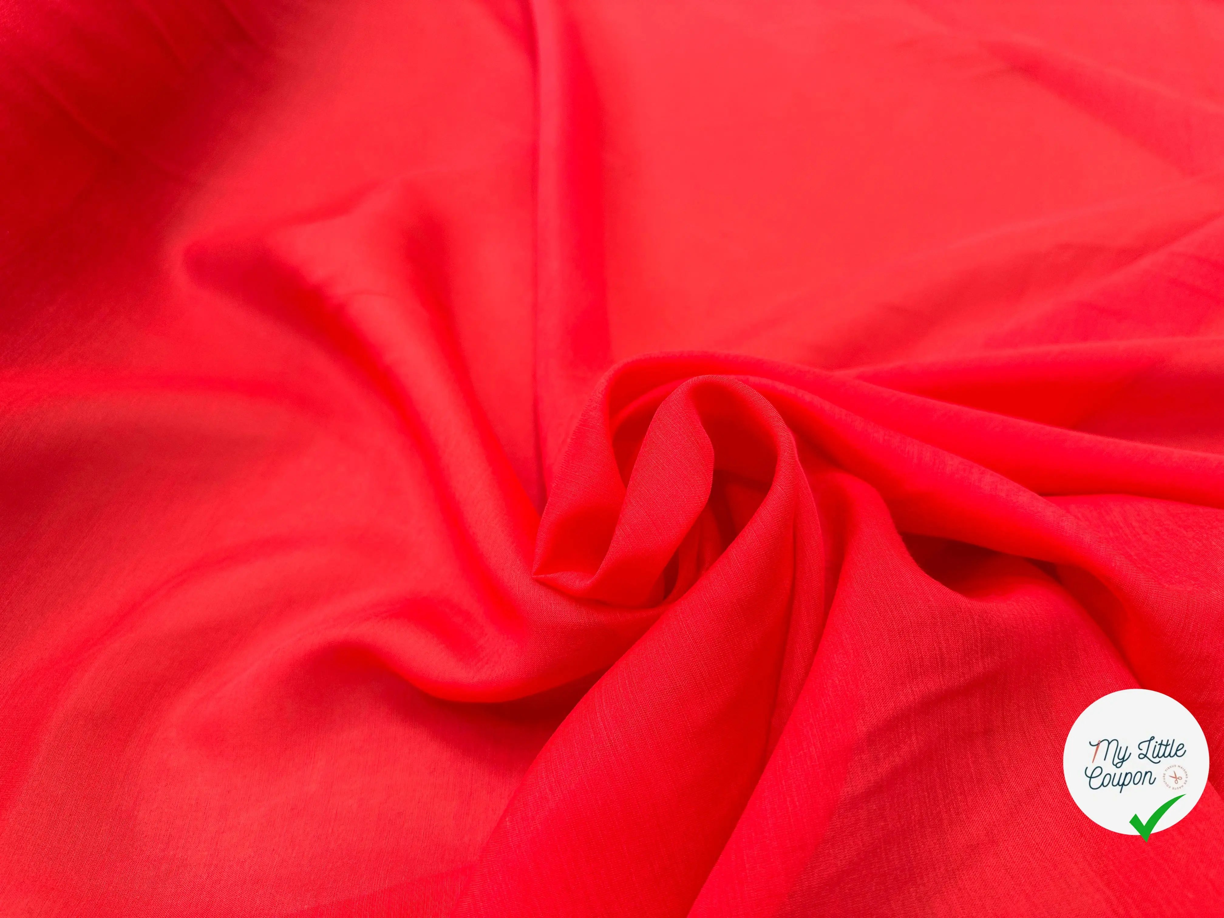 VOILE DE COTON SOIE ROUGE ULTRA DOUXÂ - My Little Coupon