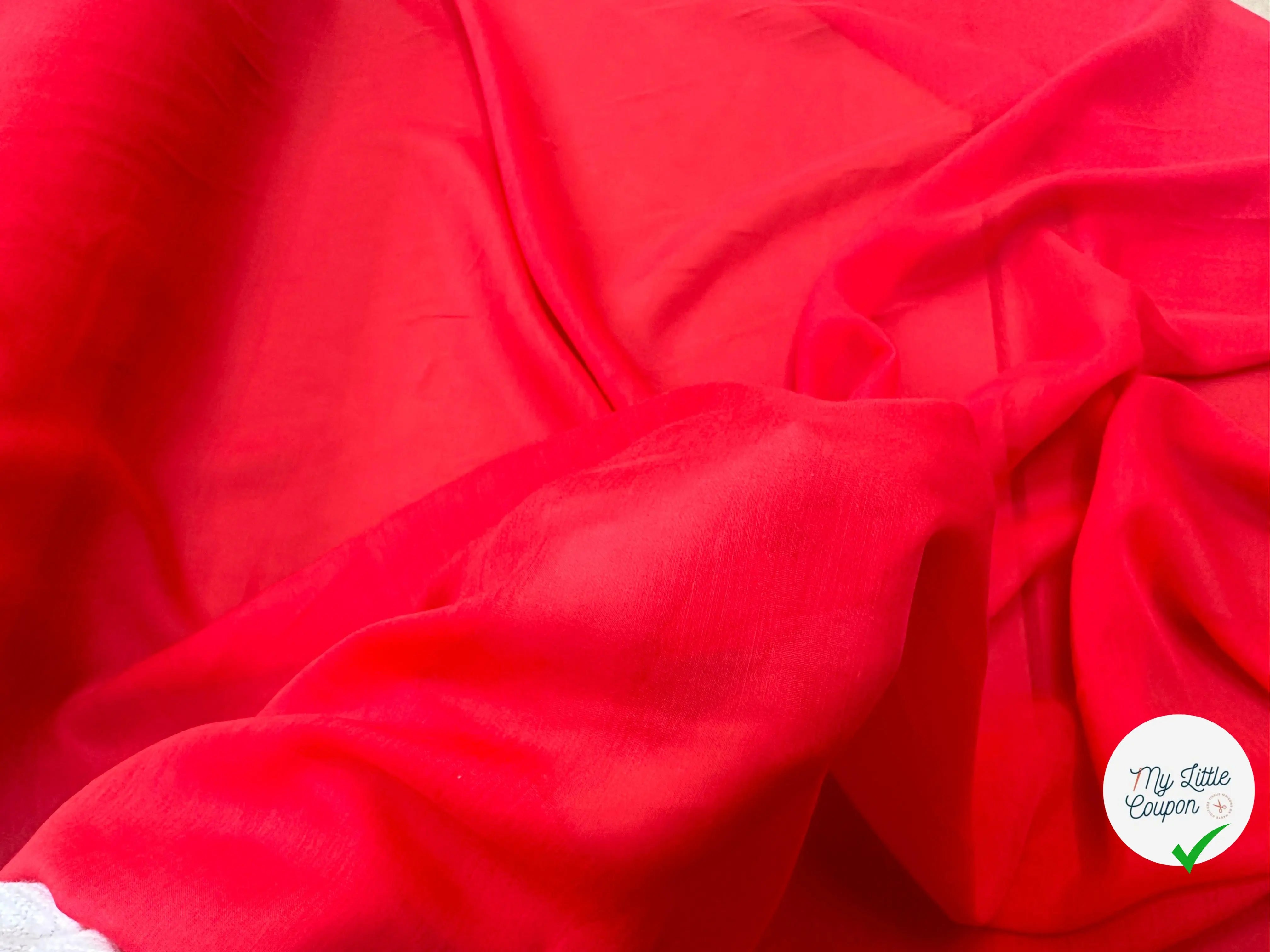 VOILE DE COTON SOIE ROUGE ULTRA DOUXÂ - My Little Coupon