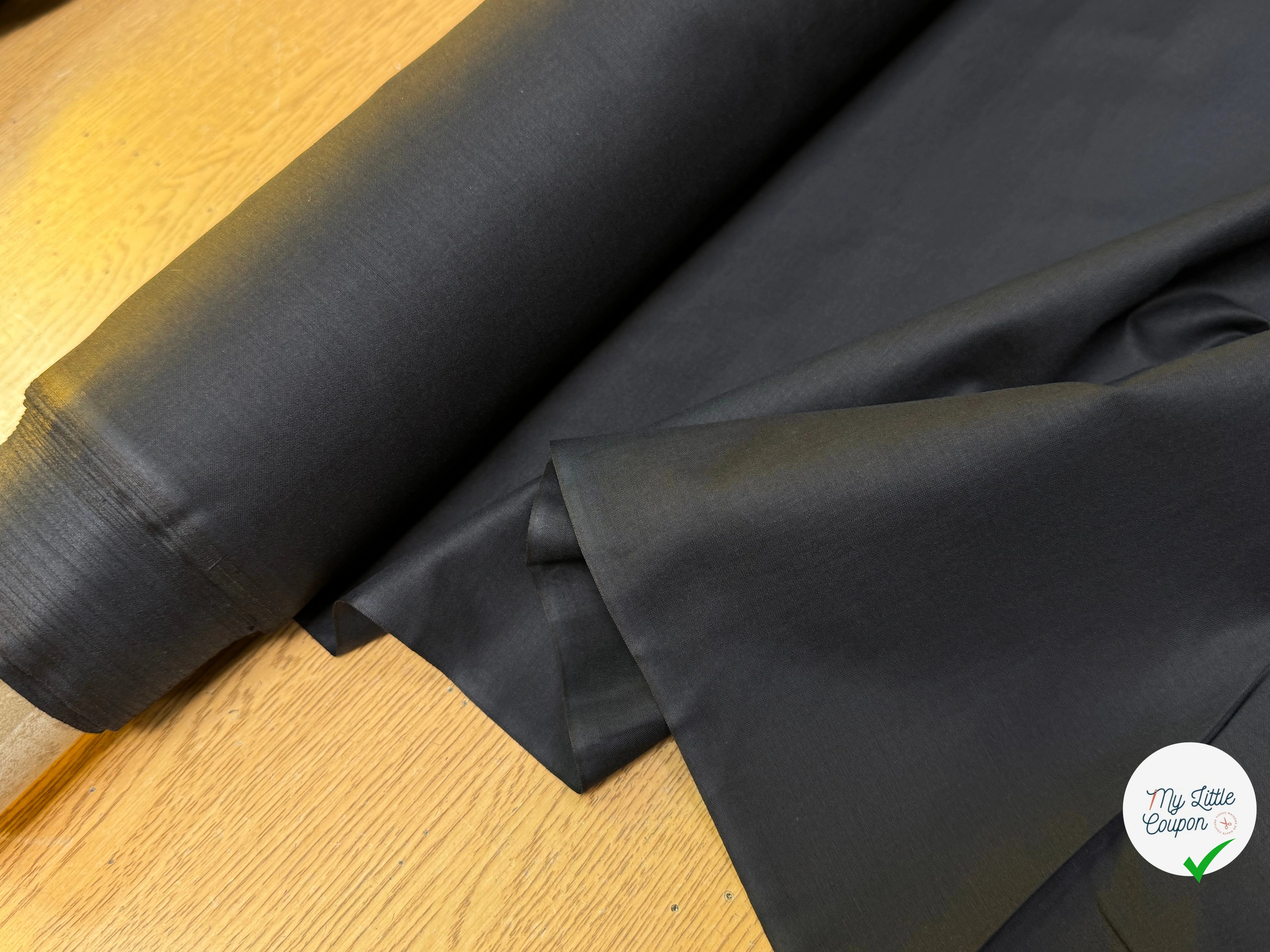 VOILE DE COTON SUPERBE NOIR 100% COTON - My Little Coupon