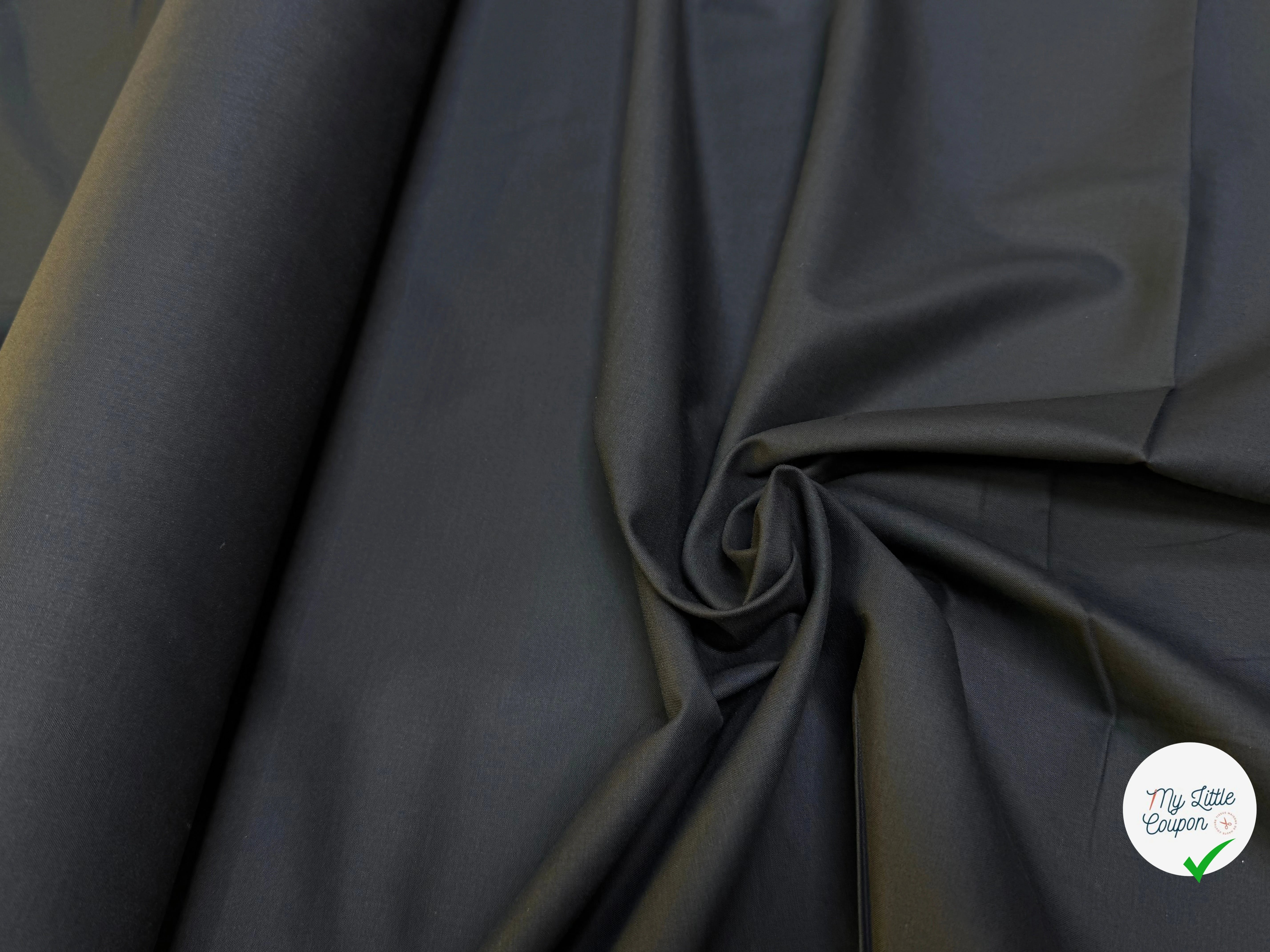VOILE DE COTON SUPERBE NOIR 100% COTON - My Little Coupon