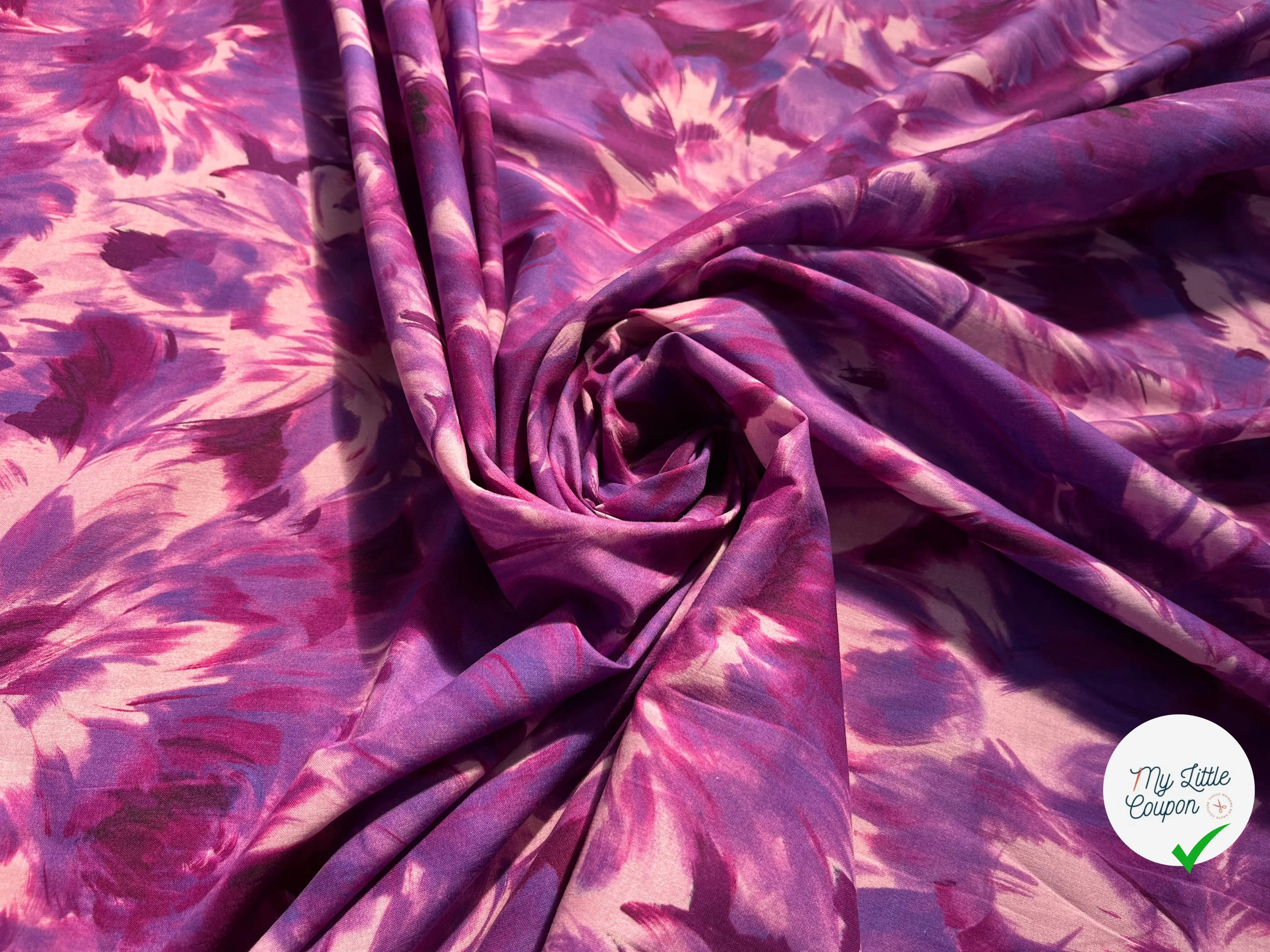 VOILE DE COTON TIE&DYE BLEU&VIOLET - My Little Coupon