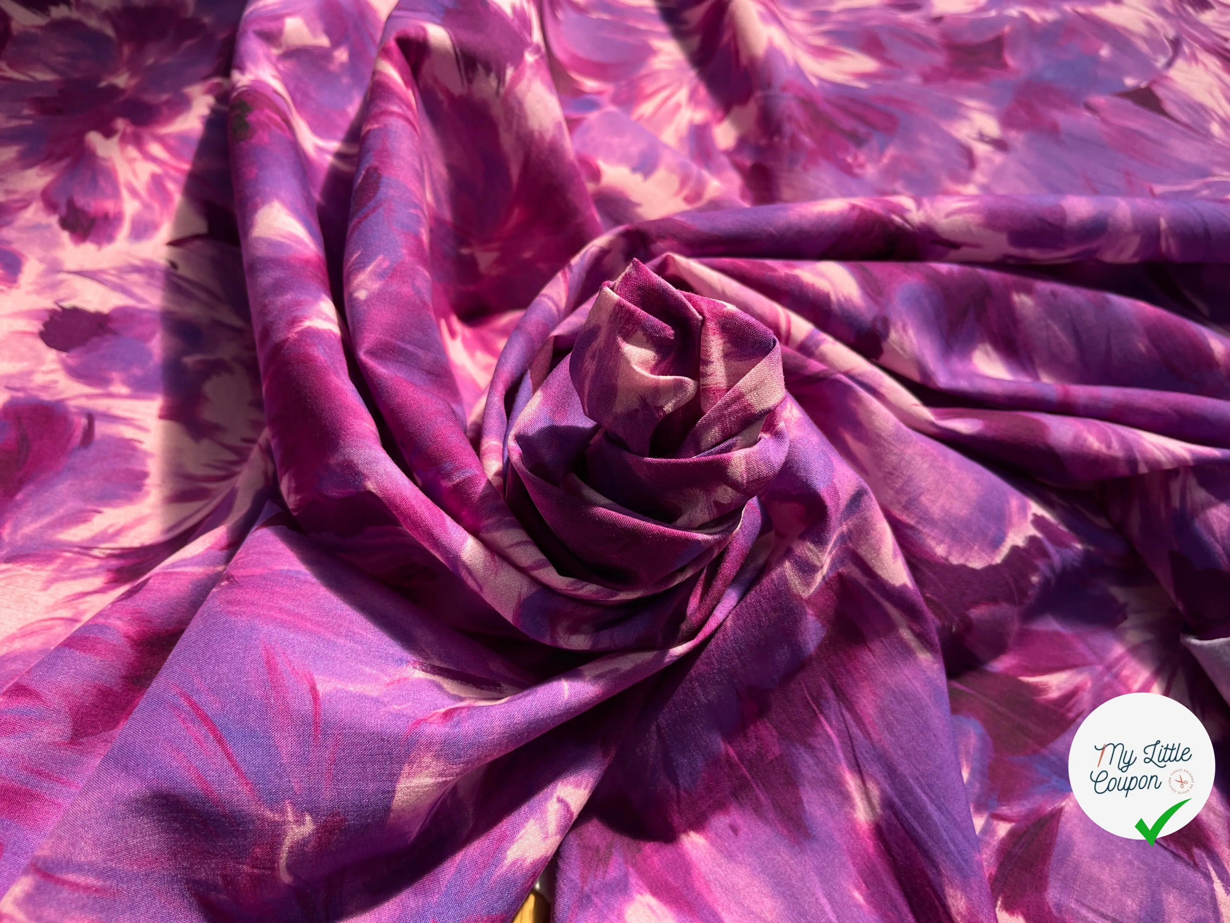 VOILE DE COTON TIE&DYE BLEU&VIOLET - My Little Coupon