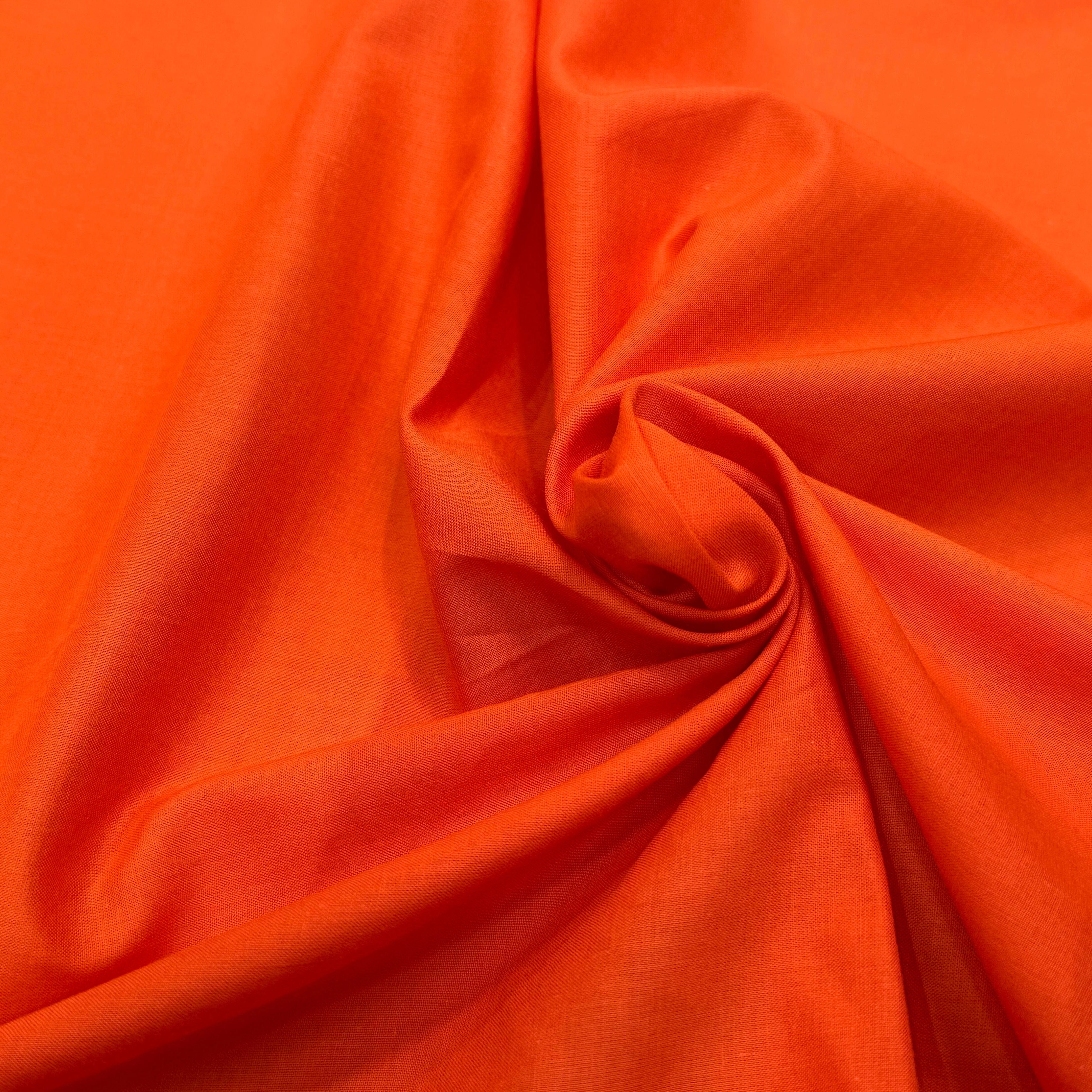 VOILE DE COTON TRÈS BELLE DENSITÉ ORANGE CITROUILLE - My Little Coupon