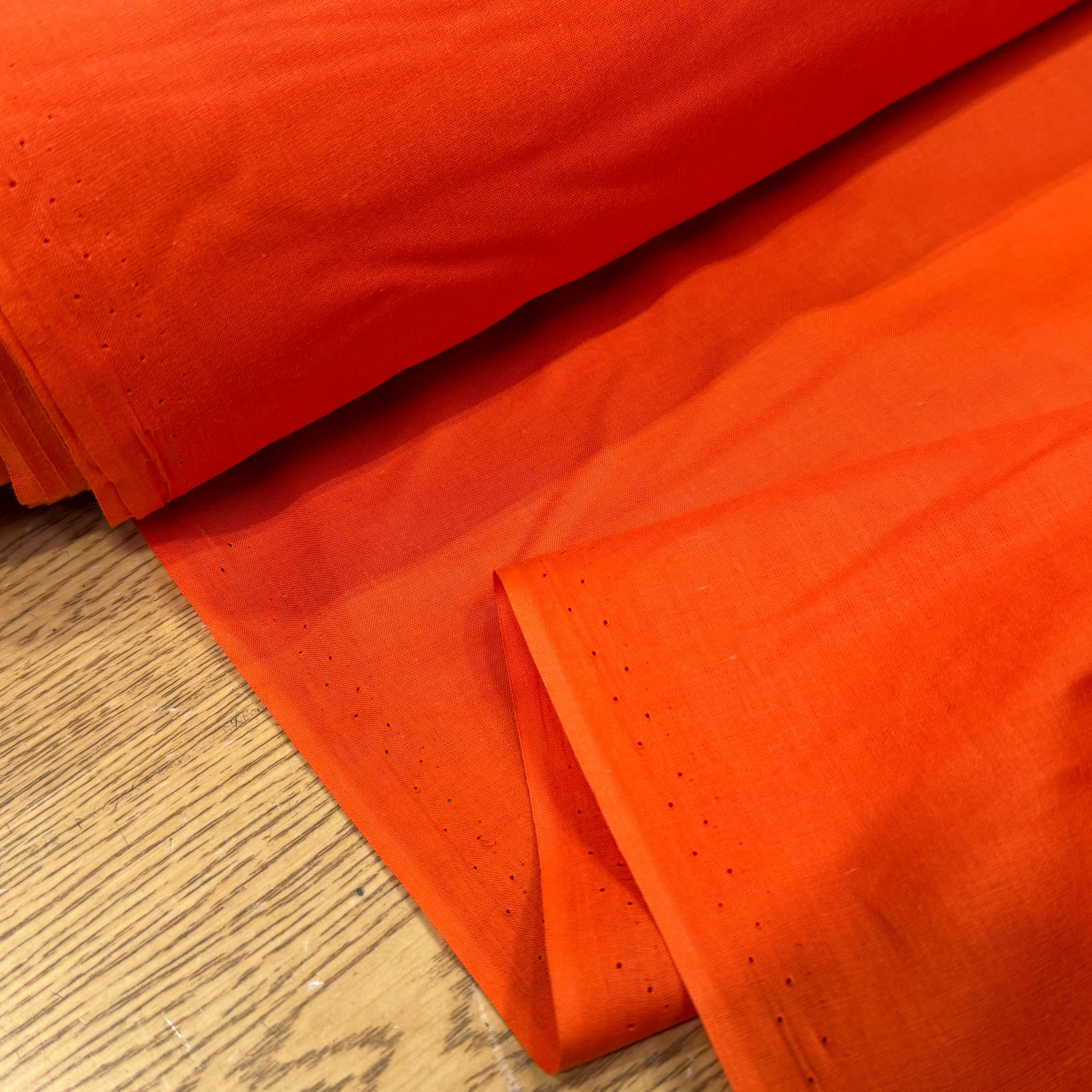 VOILE DE COTON TRÈS BELLE DENSITÉ ORANGE CITROUILLE - My Little Coupon