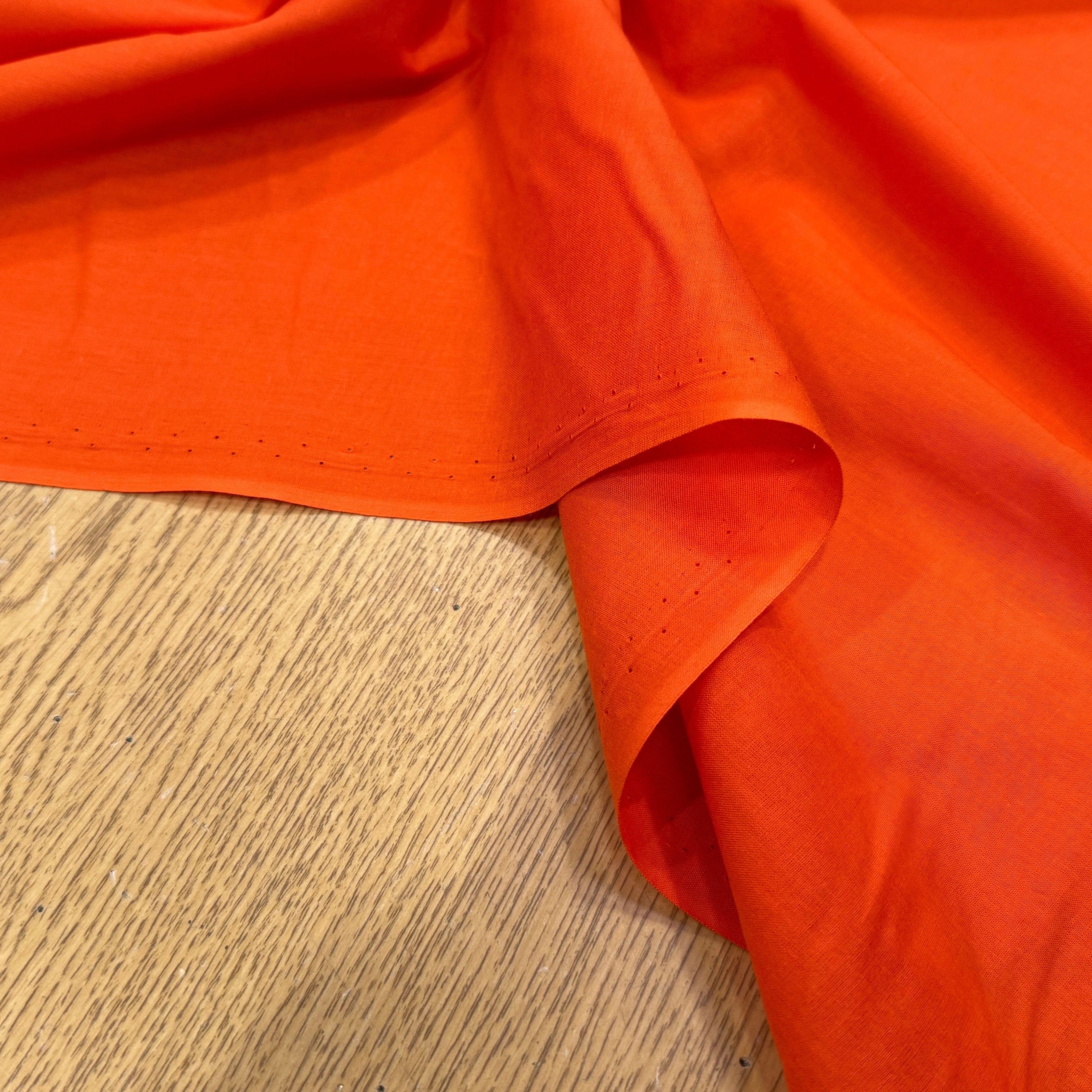 VOILE DE COTON TRÈS BELLE DENSITÉ ORANGE CITROUILLE - My Little Coupon