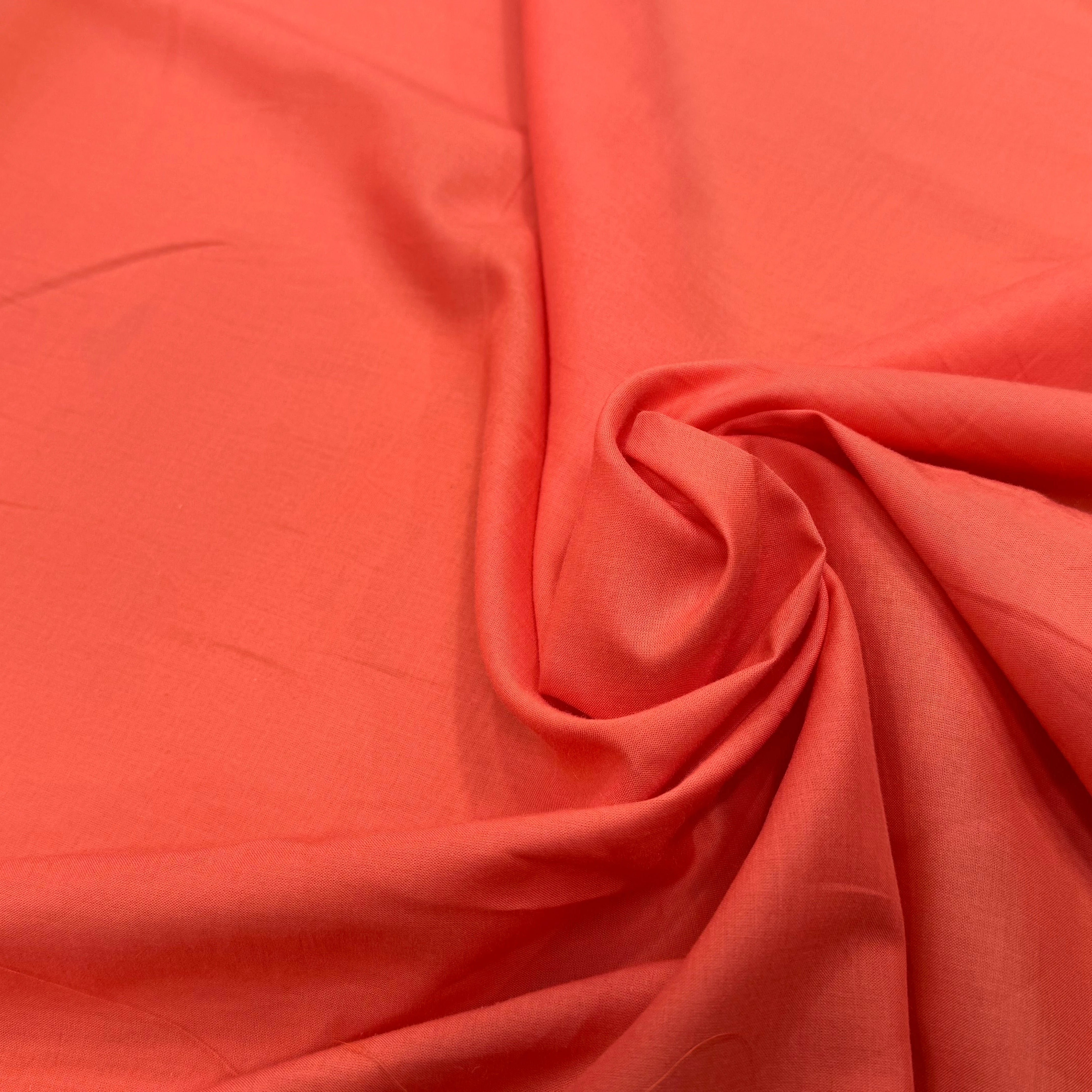 VOILE DE COTON TRÈS BELLE DENSITÉ ORANGE PAMPLEMOUSSE - My Little Coupon