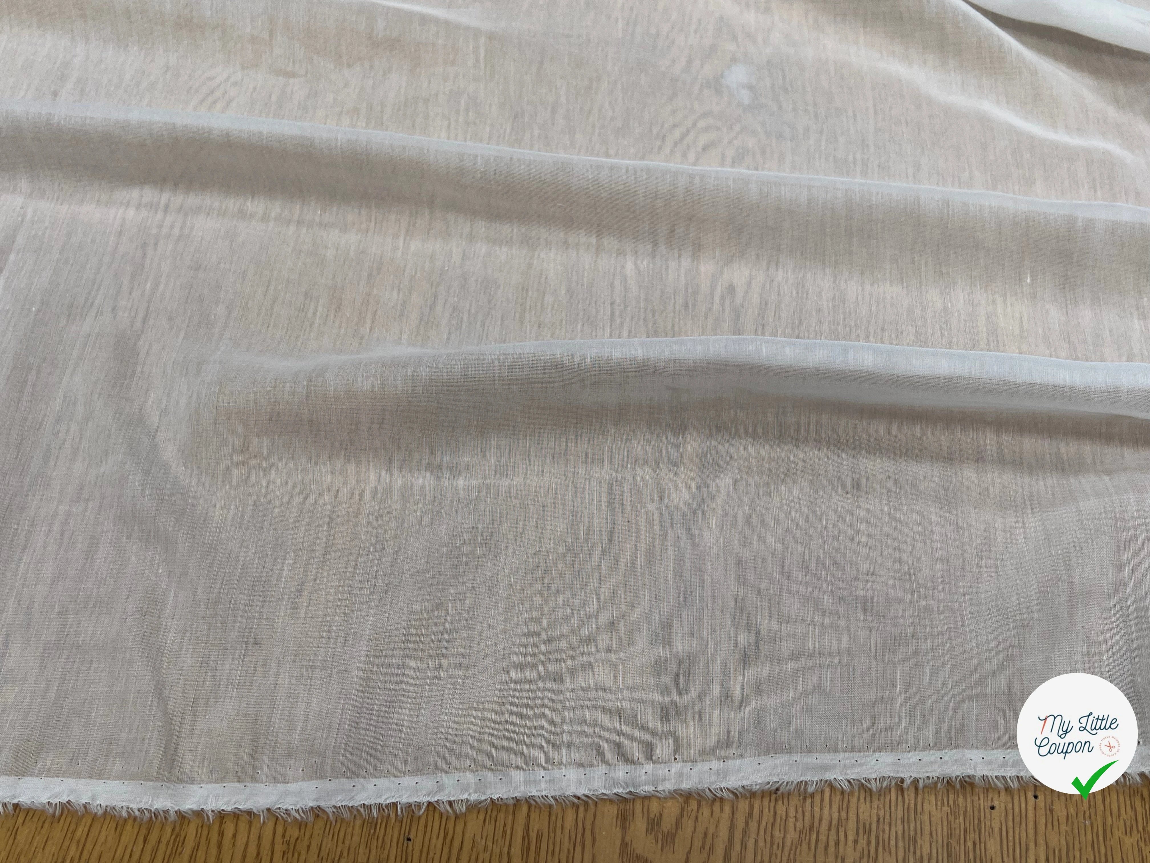 VOILE DE COTON TRÈS FLUIDE ÉCRU 140CM - My Little Coupon
