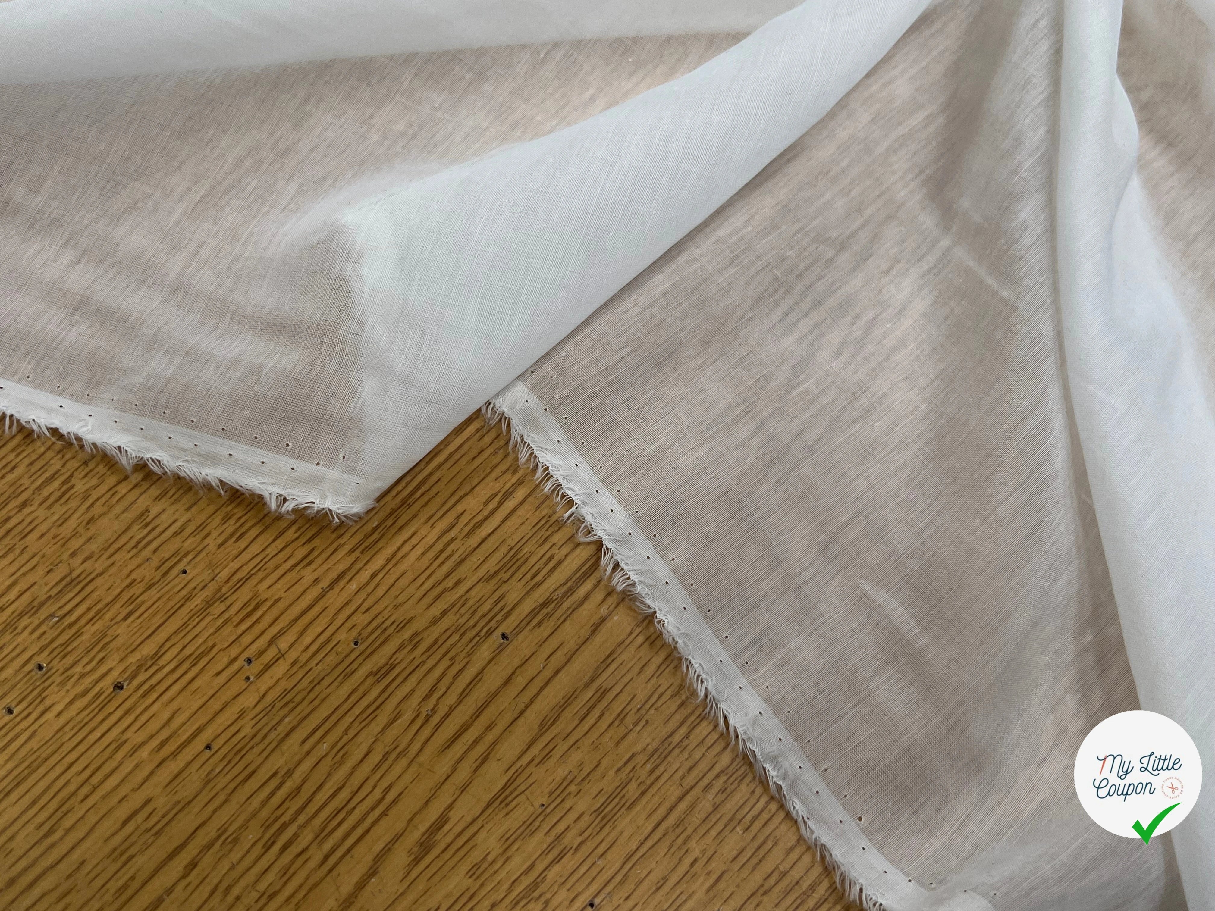 VOILE DE COTON TRÈS FLUIDE ÉCRU 140CM - My Little Coupon