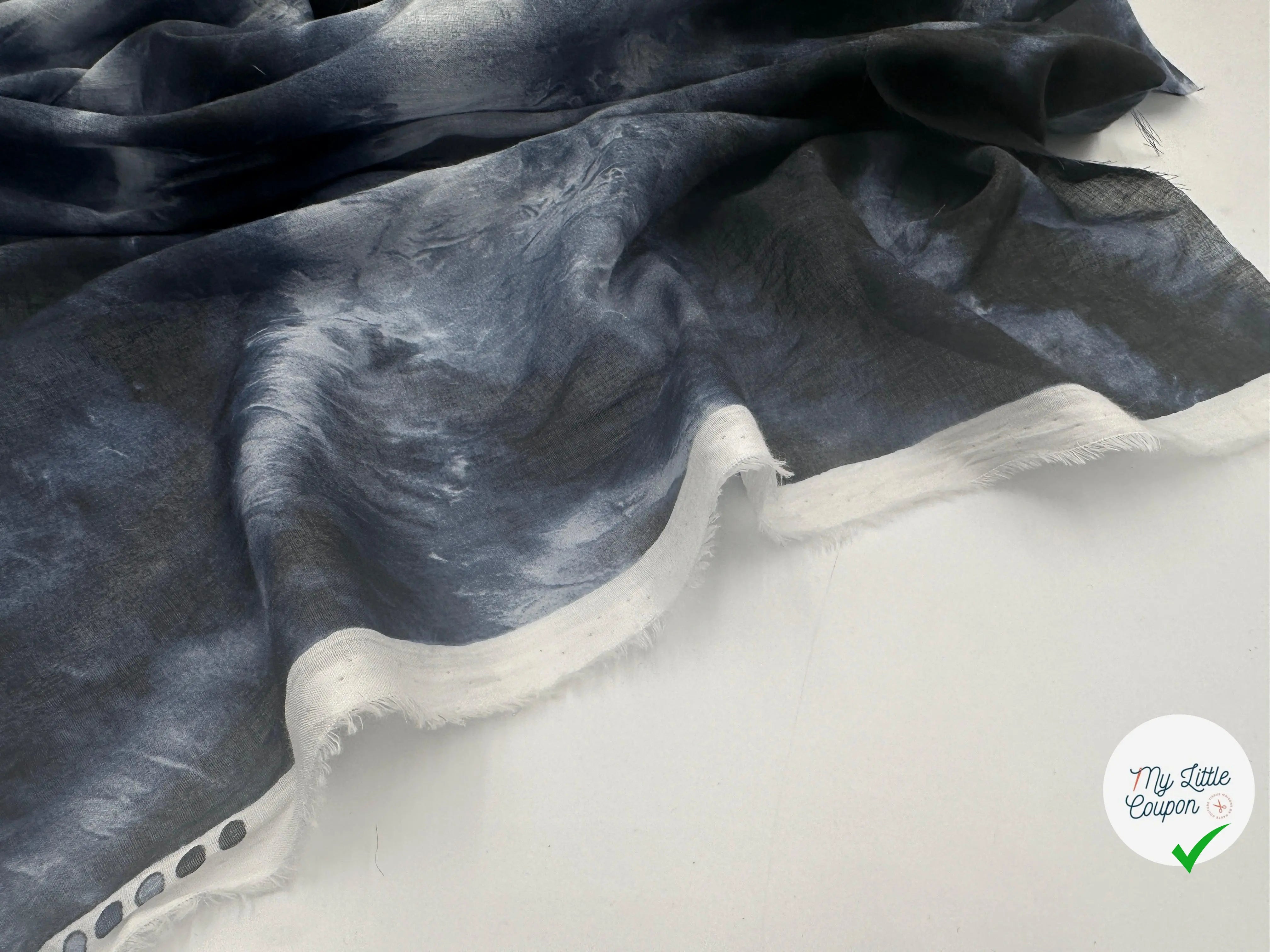 VOILE DE COTON TYE AND DYE INDIGO - My Little Coupon - tissu - coudre