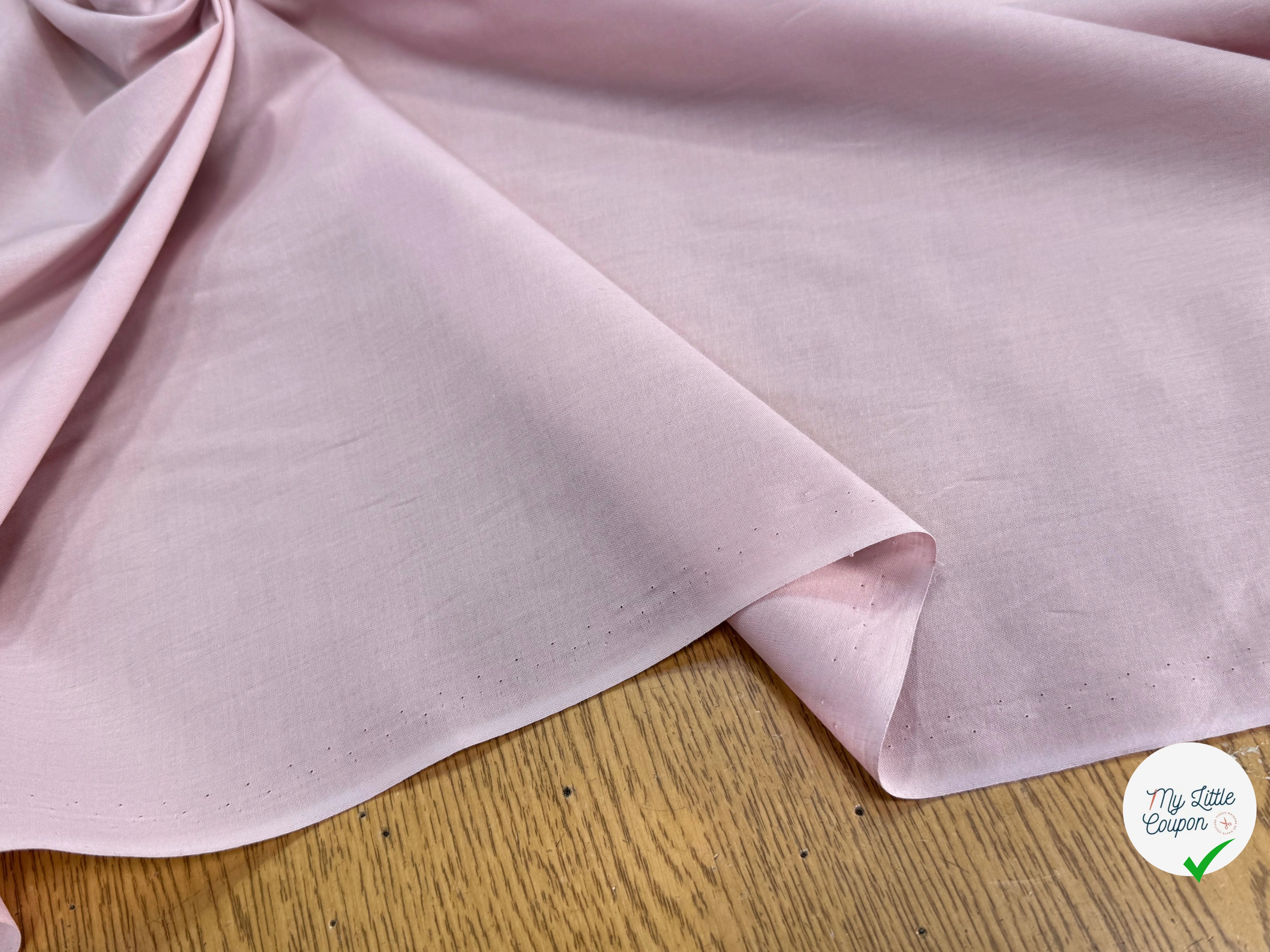 VOILE DE COTON ULTRA BEAU ROSE PALE - My Little Coupon