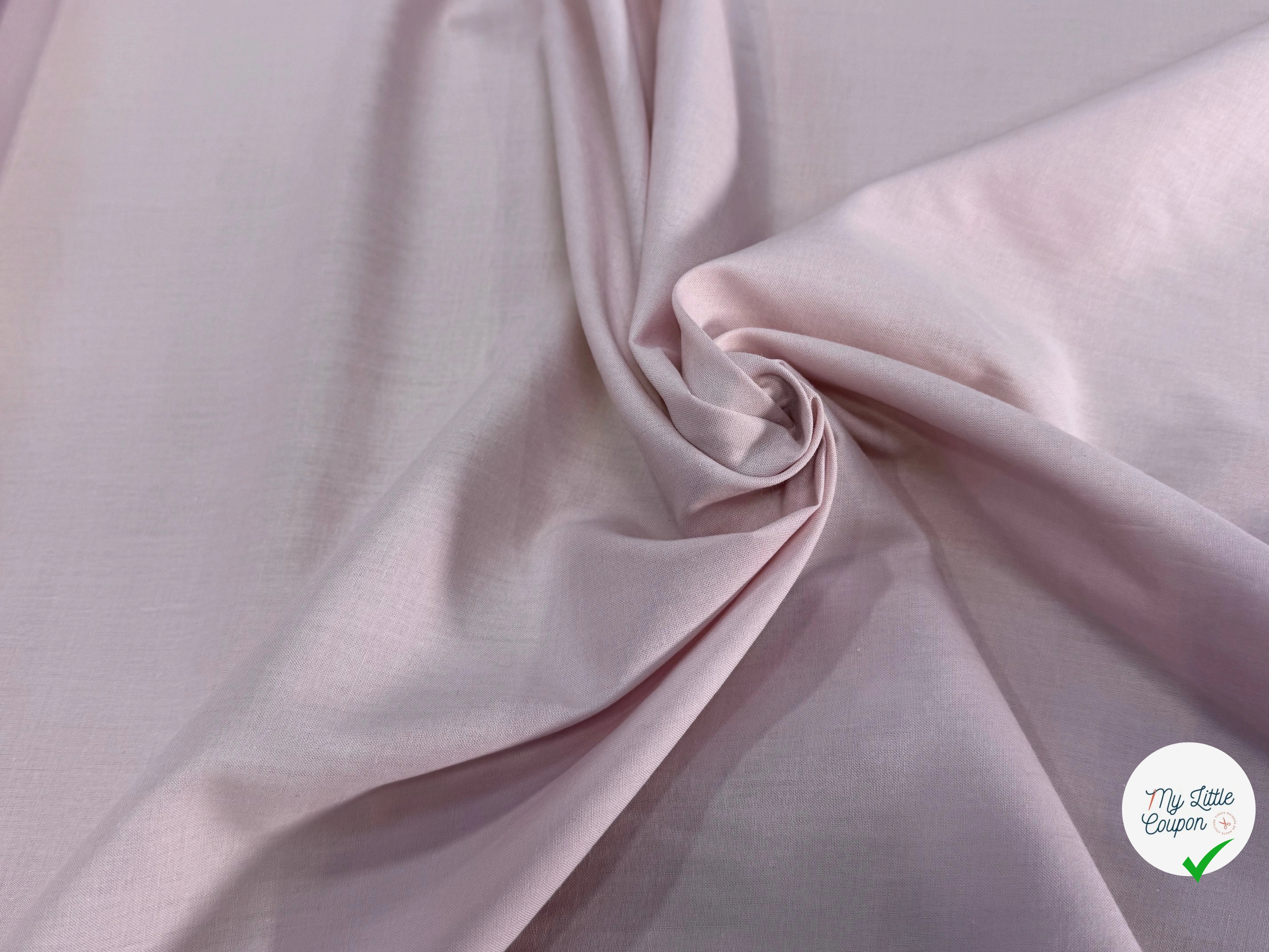 VOILE DE COTON ULTRA BEAU ROSE PALE - My Little Coupon