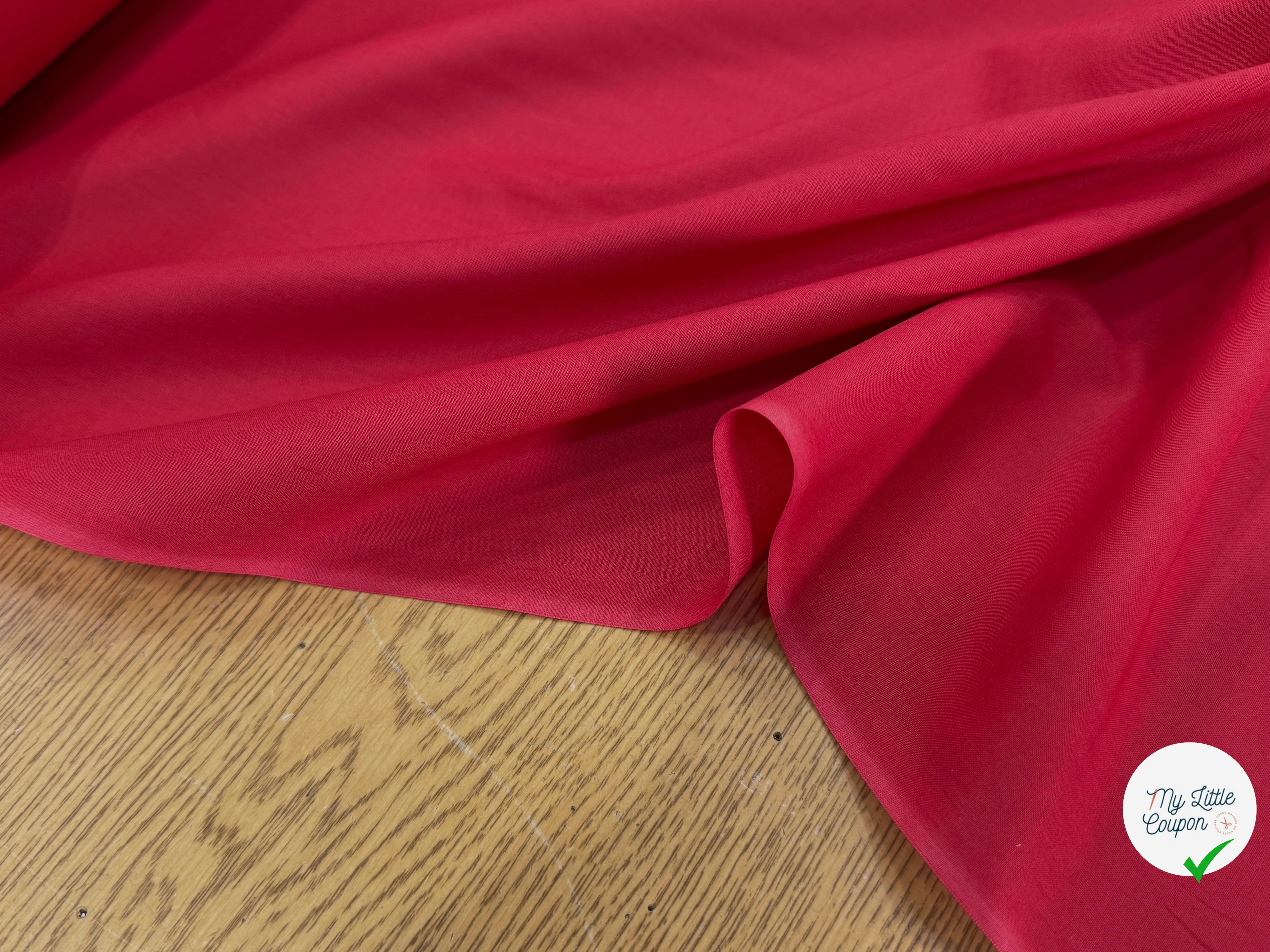 VOILE DE COTON ULTRA BEAU ROUGE - My Little Coupon