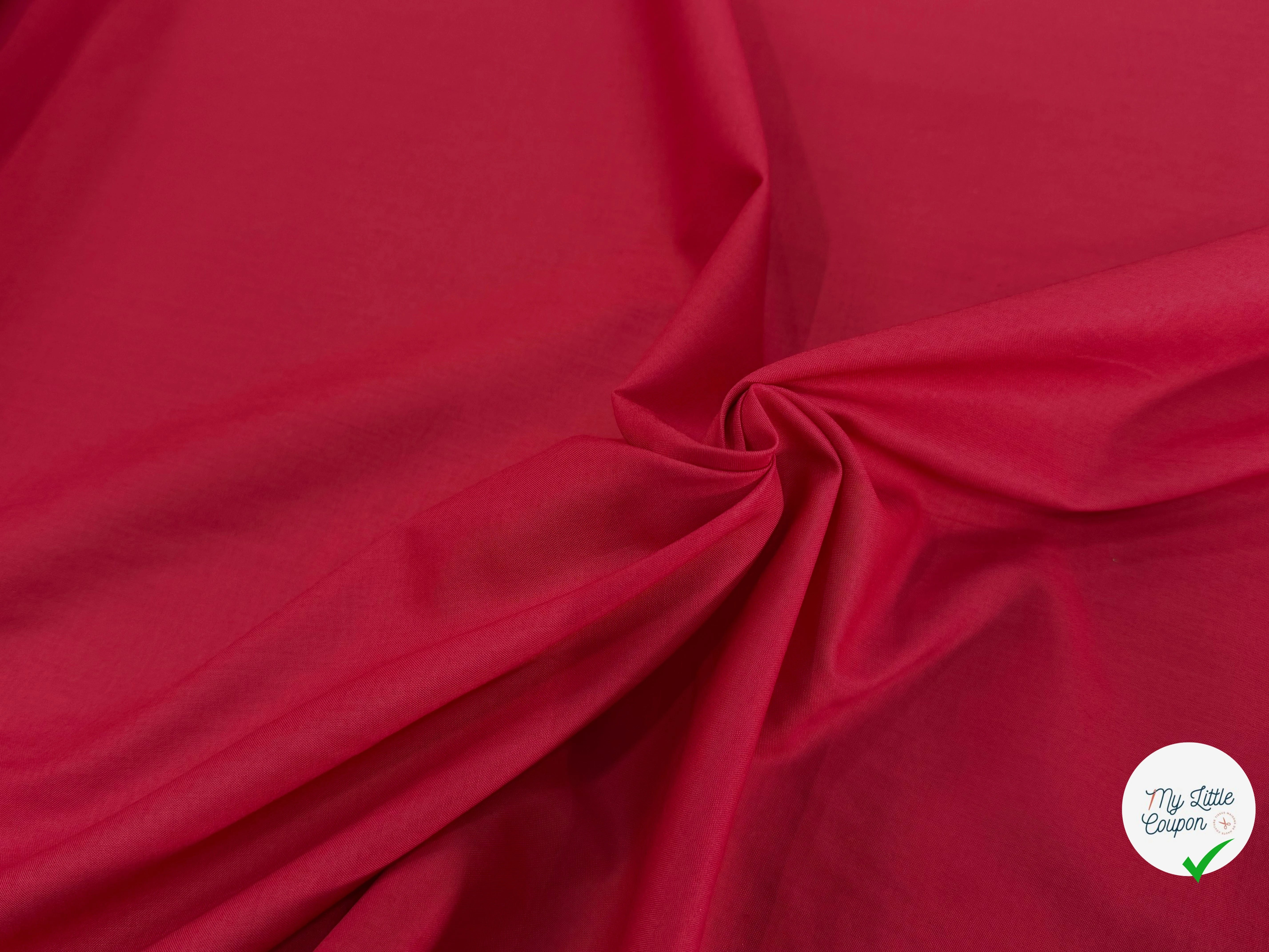 VOILE DE COTON ULTRA BEAU ROUGE - My Little Coupon