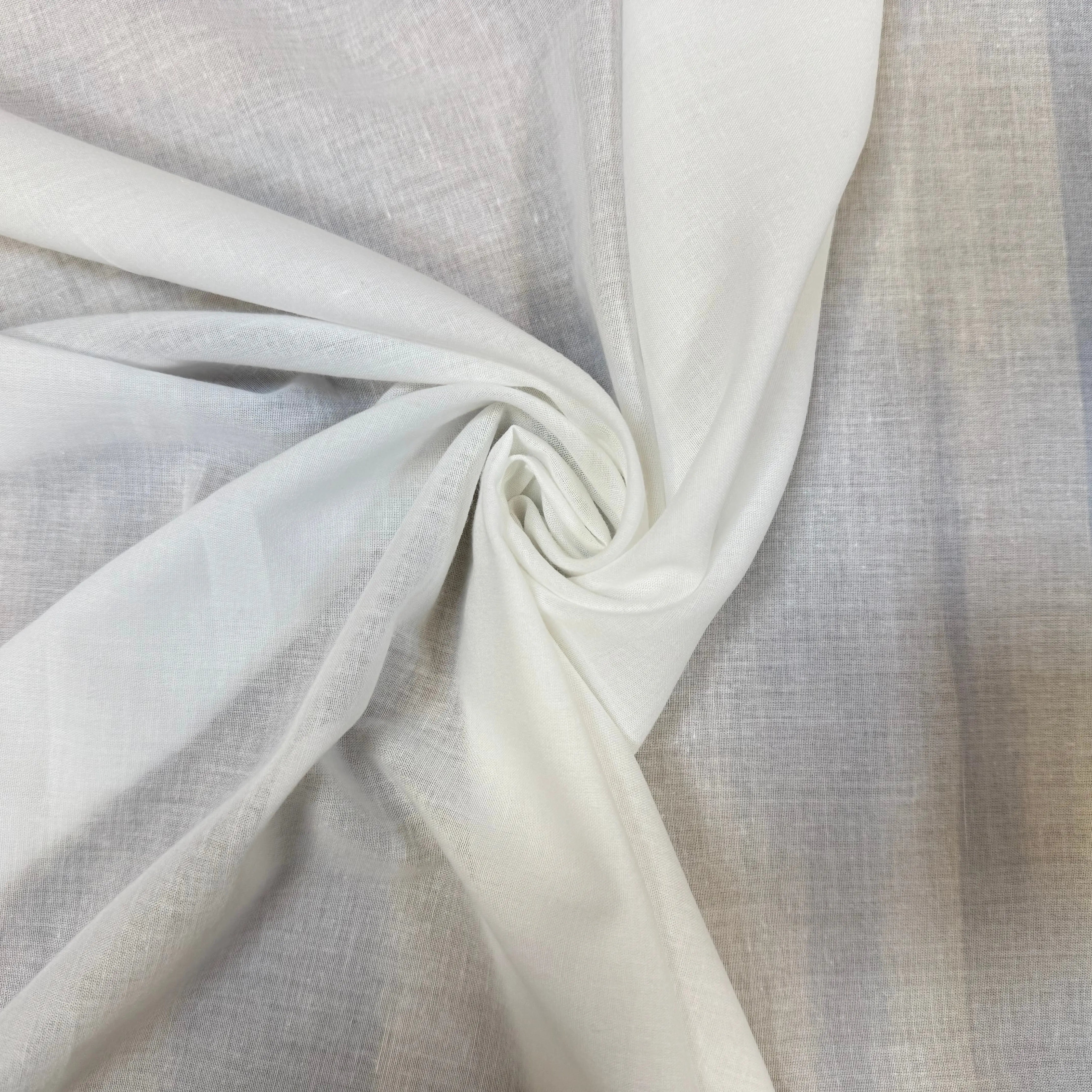 VOILE DE COTON UNI BLANC - My Little Coupon