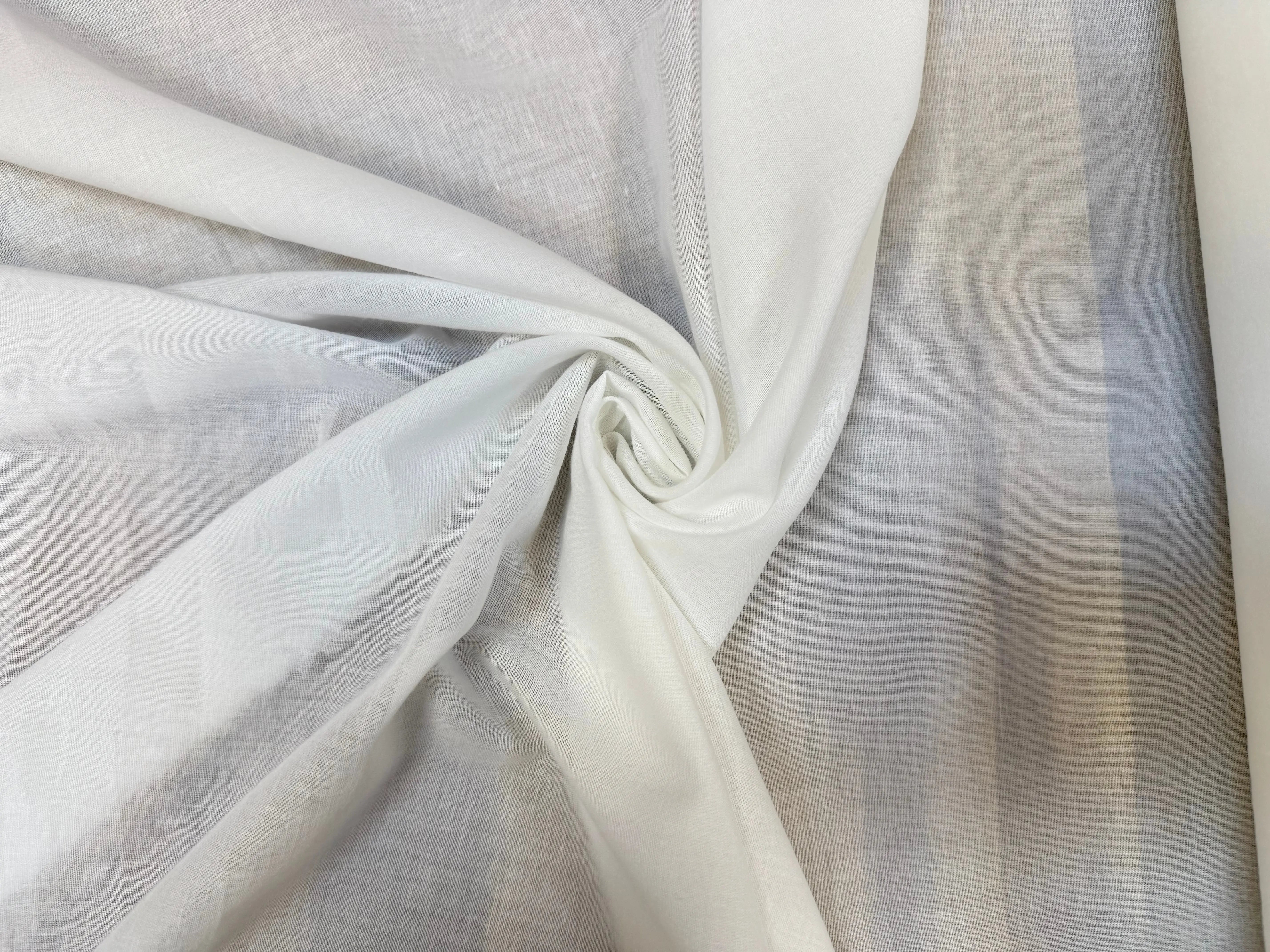 VOILE DE COTON UNI BLANC - My Little Coupon