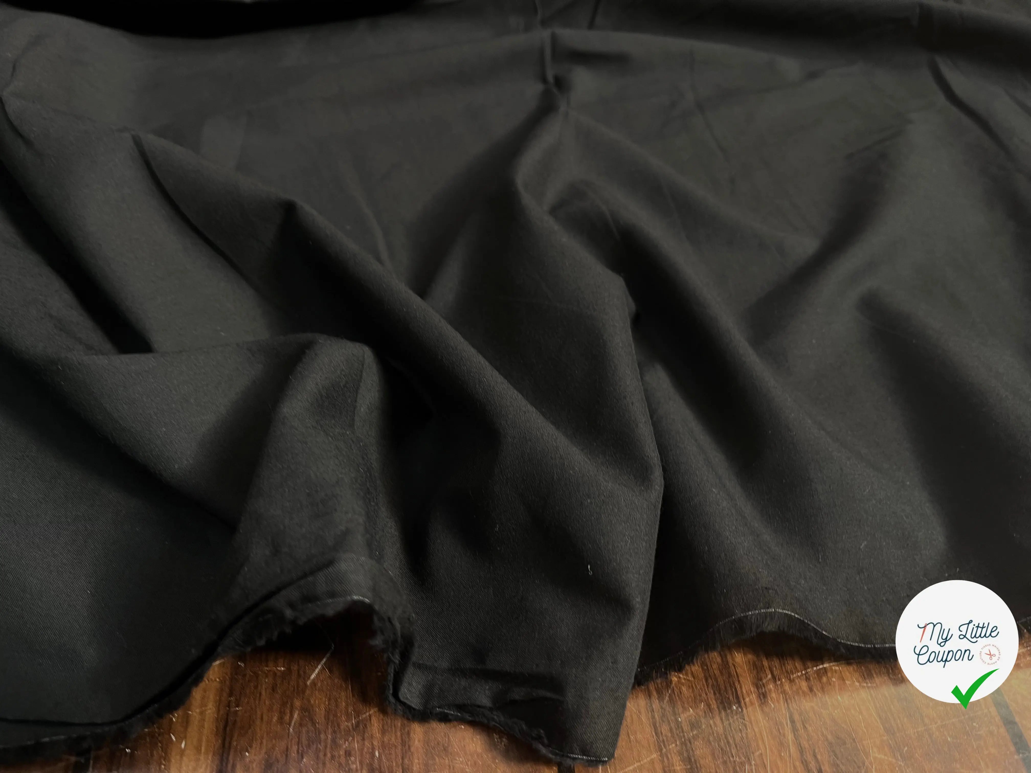 VOILE DE COTON UNI NOIR - My Little Coupon