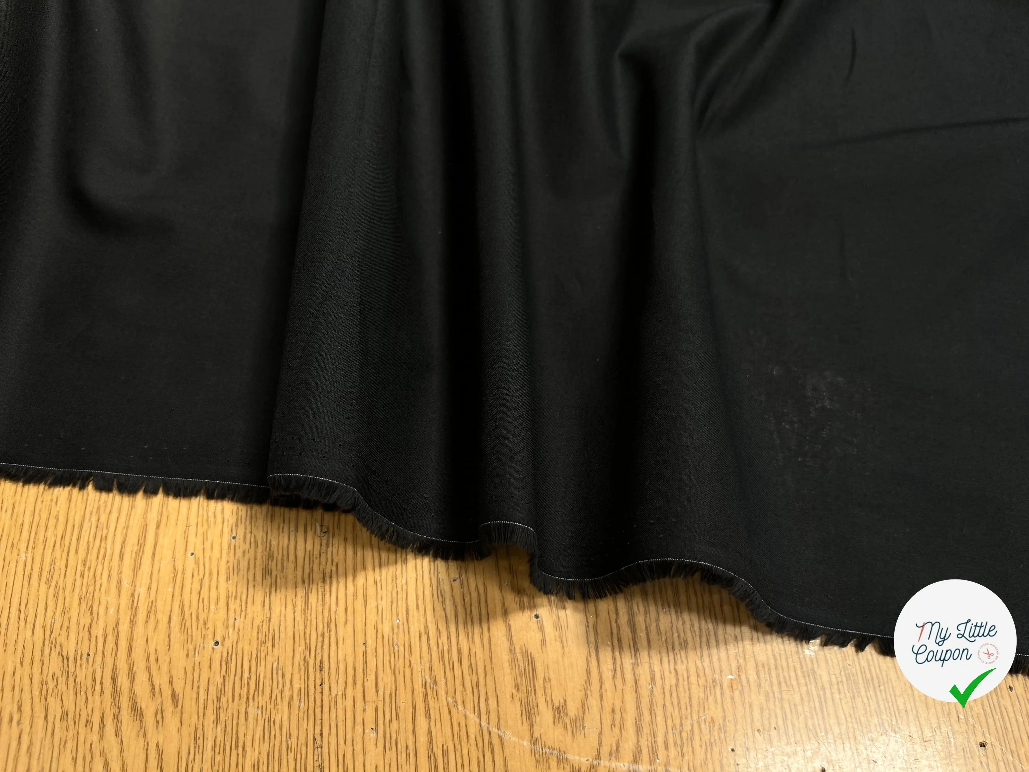 VOILE DE COTON UNI NOIR SOUPLE - My Little Coupon