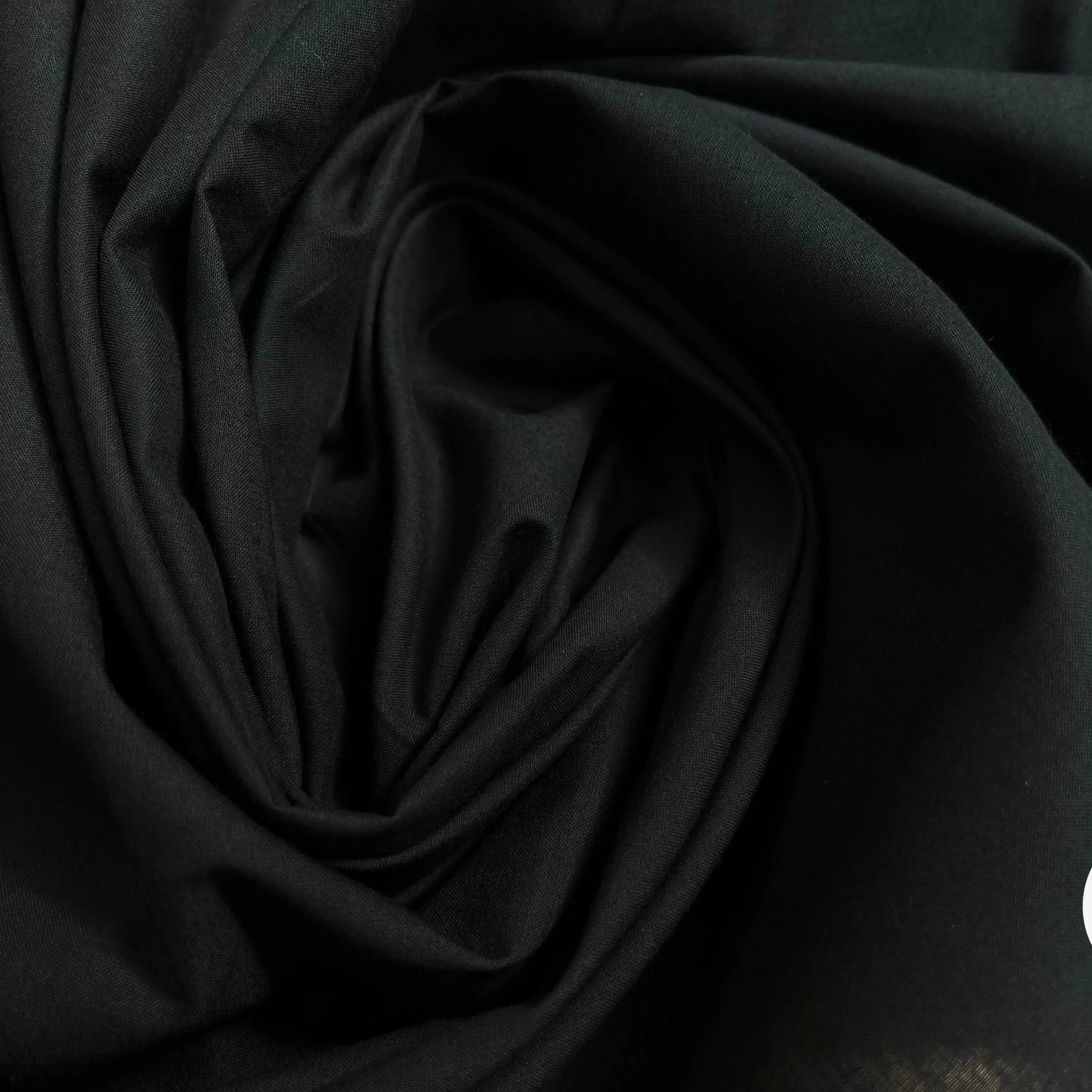 VOILE DE COTON UNI NOIR SOUPLE - My Little Coupon