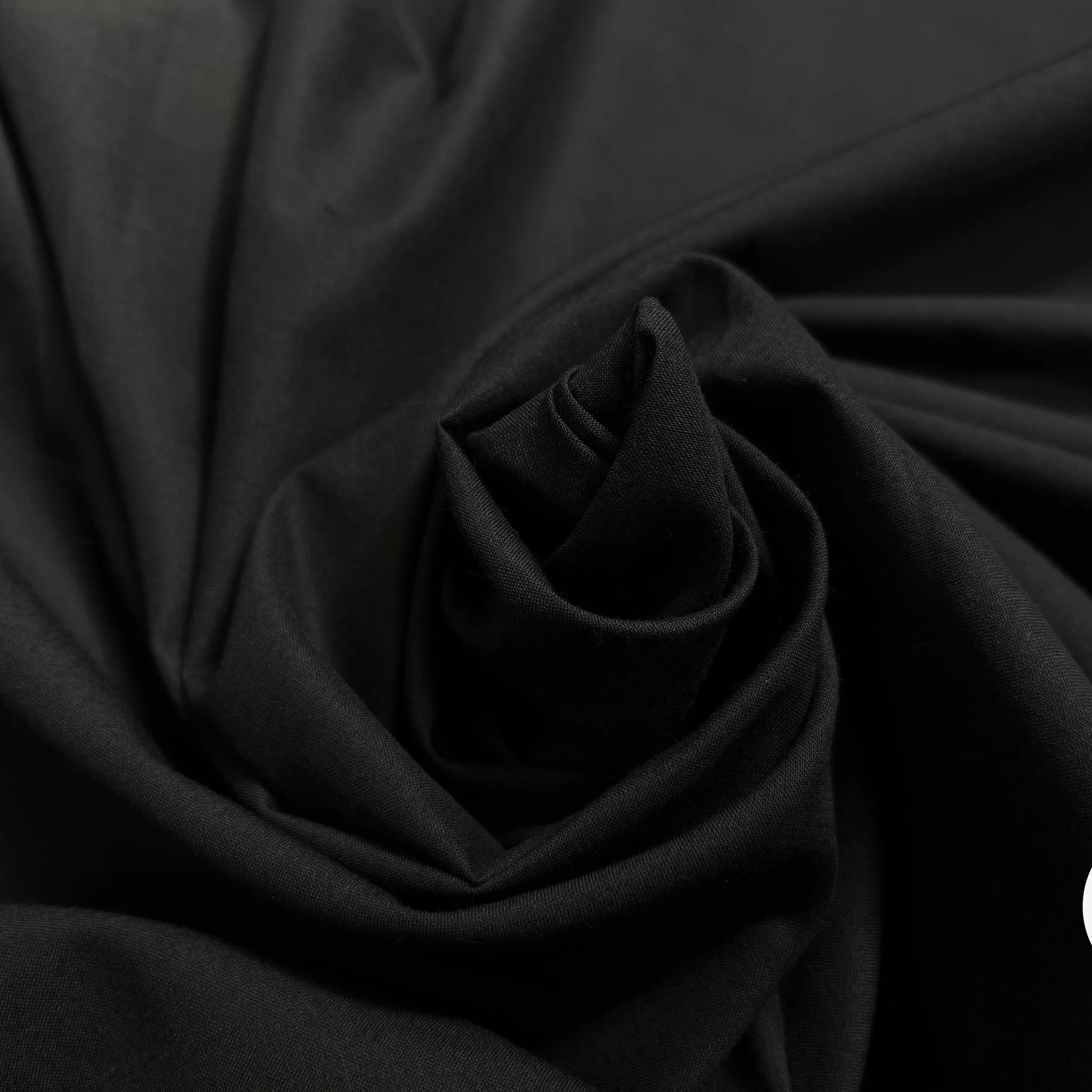 VOILE DE COTON UNI NOIR SOUPLE - My Little Coupon